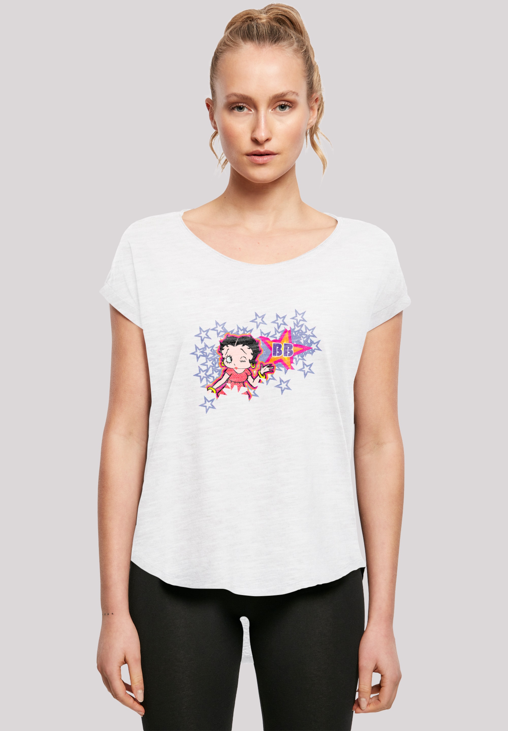 F4NT4STIC T-Shirt "Betty Boop Purple Stars And Dots" Premium Qualität günstig online kaufen