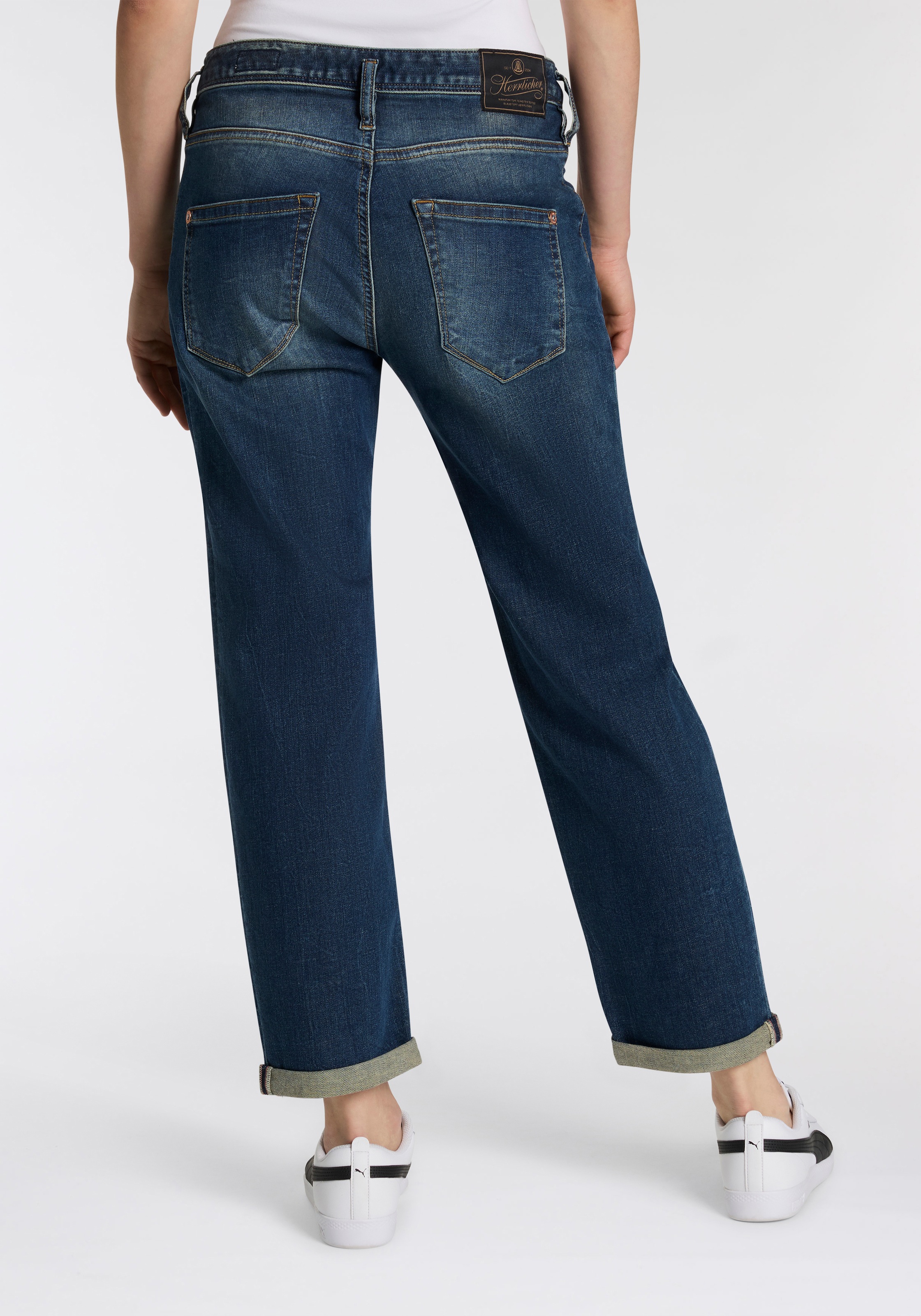 Herrlicher Boyfriend-Jeans "Shyra Tap Organic Denim", mit halbverdeckter Kn günstig online kaufen