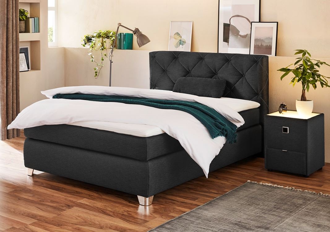 Jockenhöfer Gruppe Boxspringbett Finja, mit Topper und Zierkissen