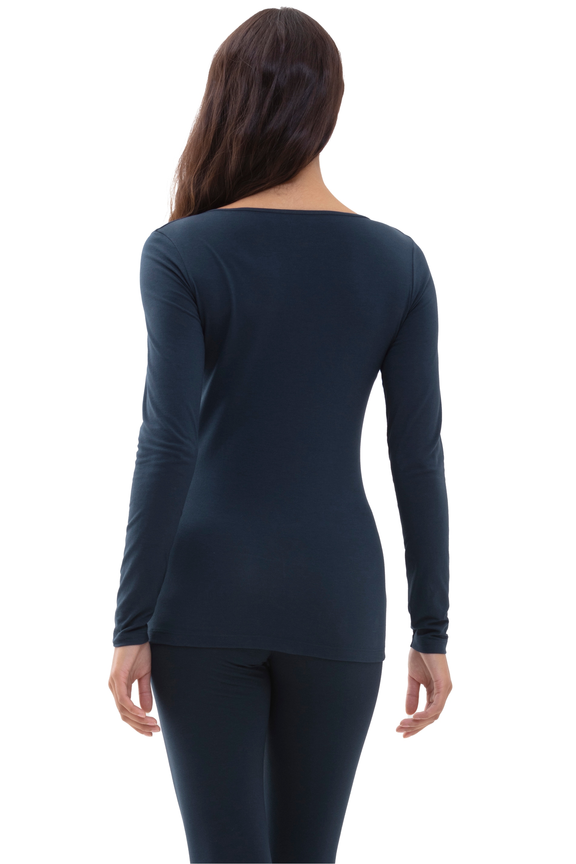 Mey Langarmshirt »COTTON PURE«, Tiefer Rundhalsausschnitt