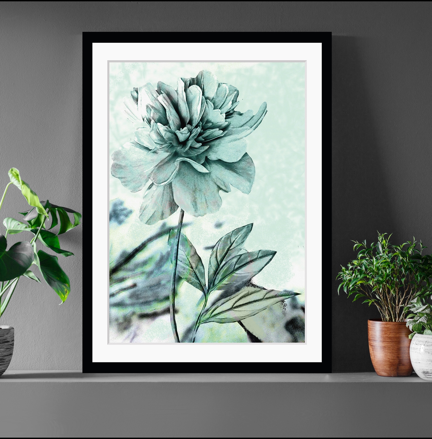 queence Bild "Christel" Blumen Foto Pflanzen Pflanzenbilder gerahmt, Rose