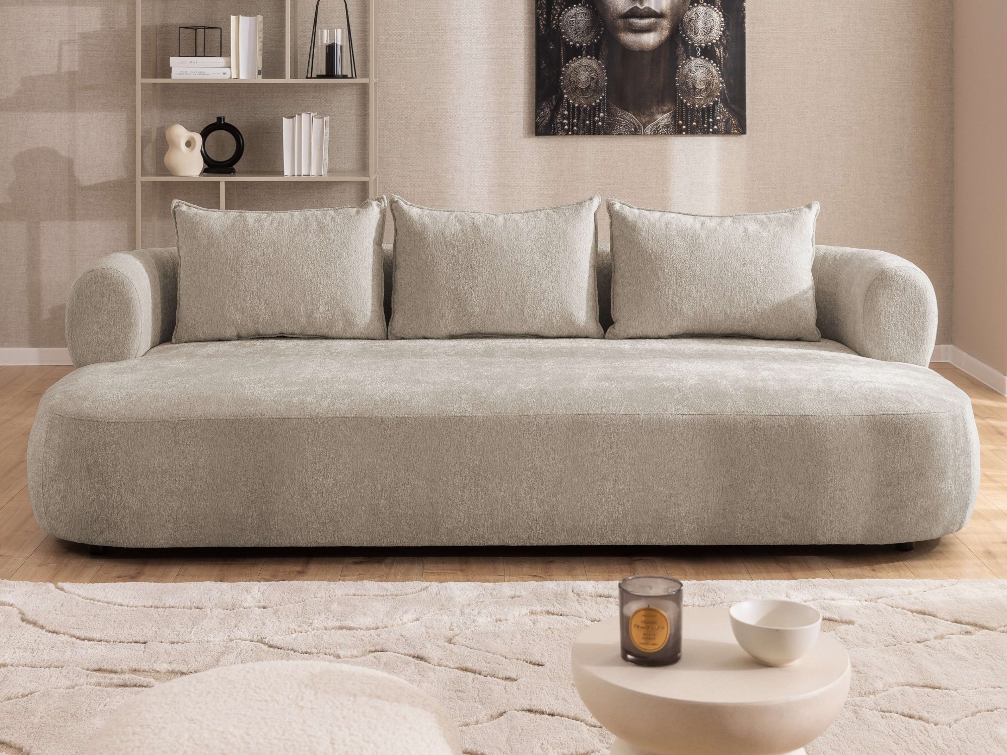 Home affaire Big-Sofa "LUSSAC 4-Sitzer Design-Sofa mit Zierkissen, Maße B/T günstig online kaufen