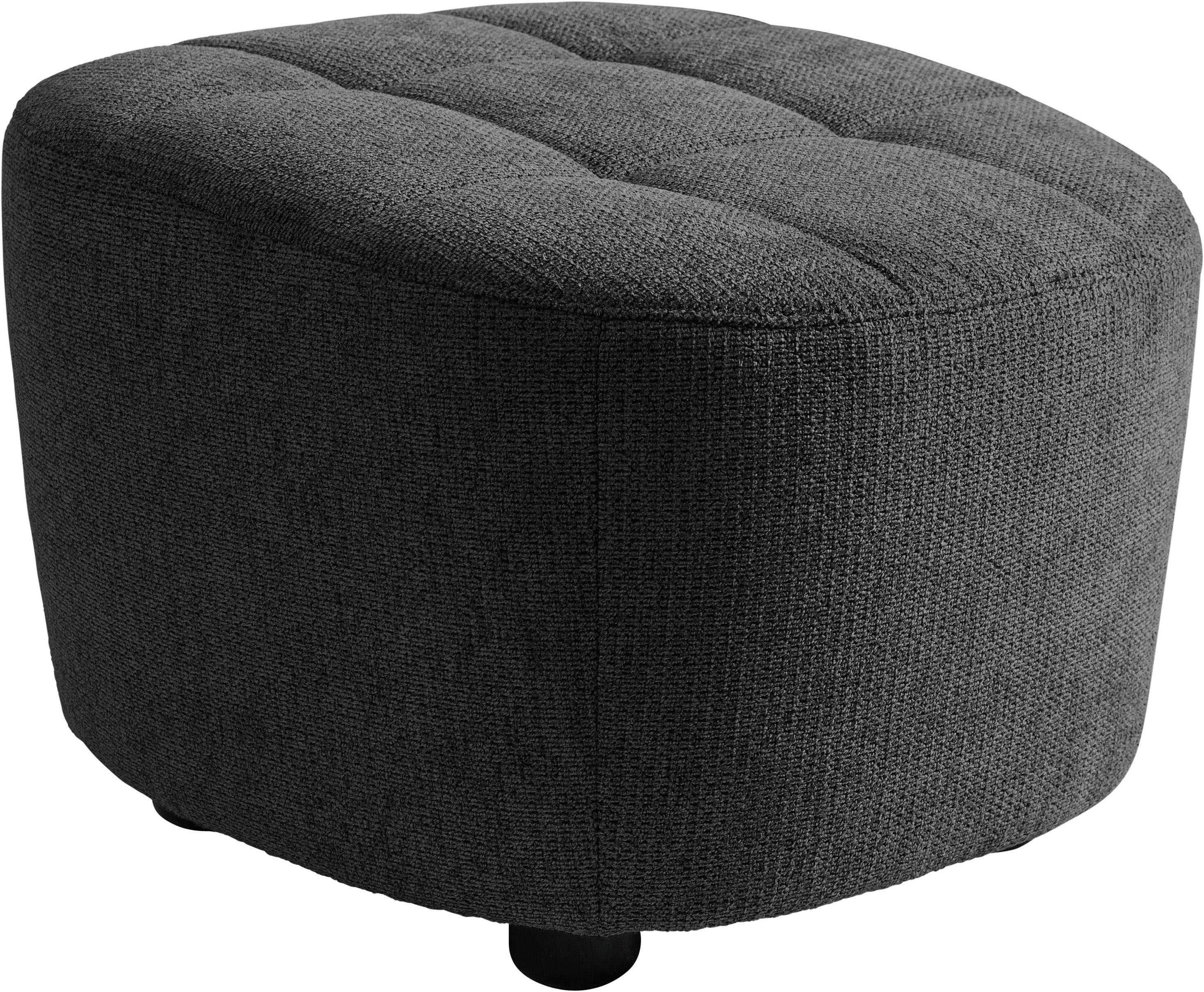 Fußhocker ALINA, B:54cm H:41cm T:57cm, grau, Chenille GFS (100% Polyester), Hocker, "Yuri", Passend zu Sessel Yuri