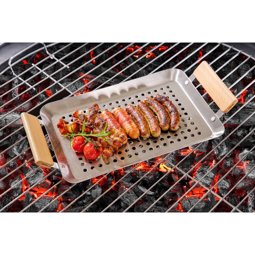 hecht international Grillschale »Padella«, Edelstahl-Metall-Holz