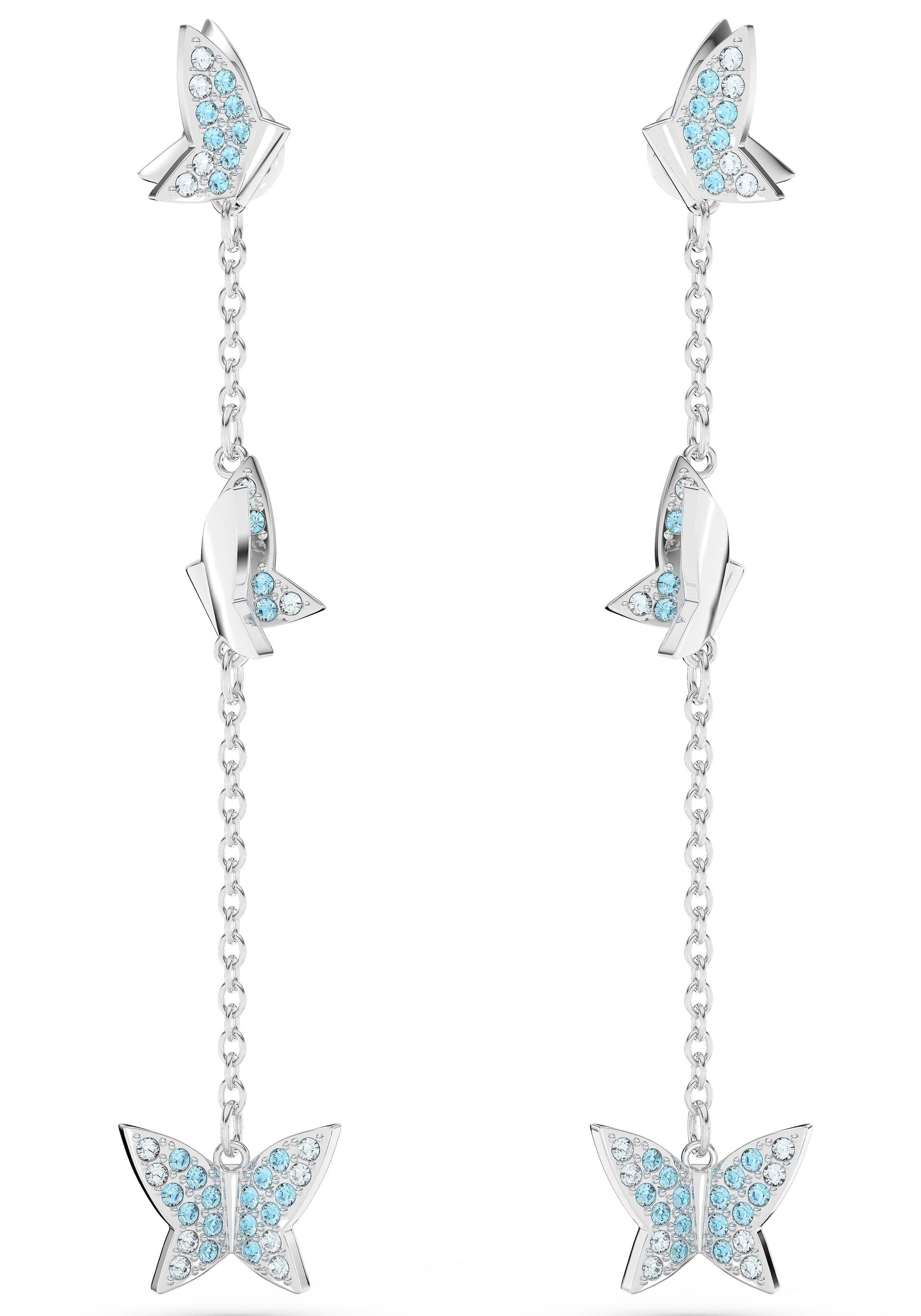 Swarovski Paar Ohrhänger »Lilia Drop-Ohrhänger, Schmetterling, 5662182«, mit Swarovski® Kristall - Einhänger abnehmbar
