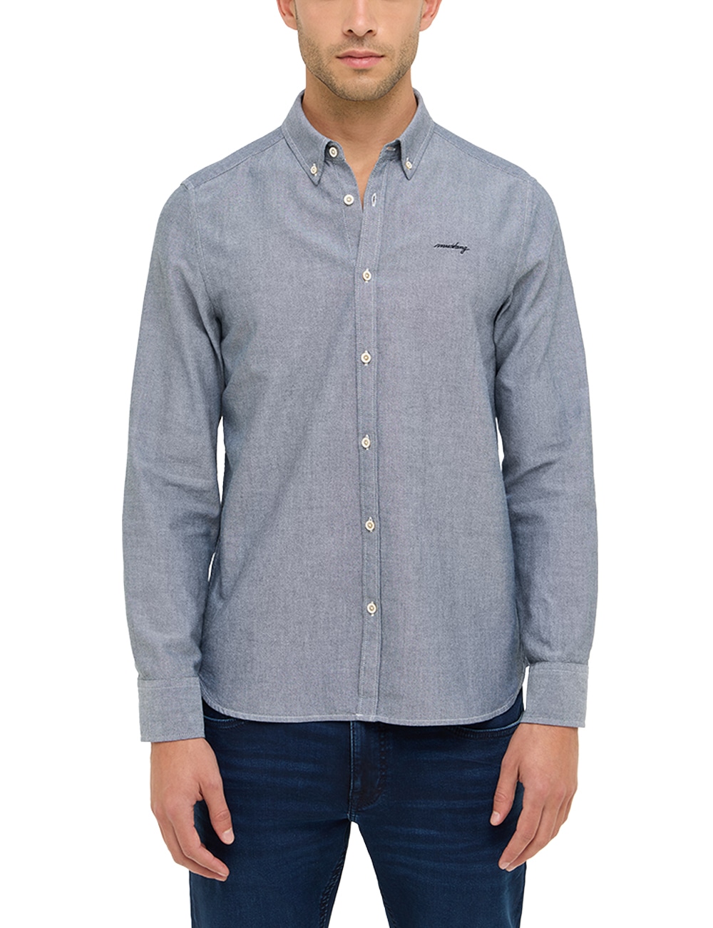 MUSTANG Langarmhemd "Herren Style Edinburg" günstig online kaufen