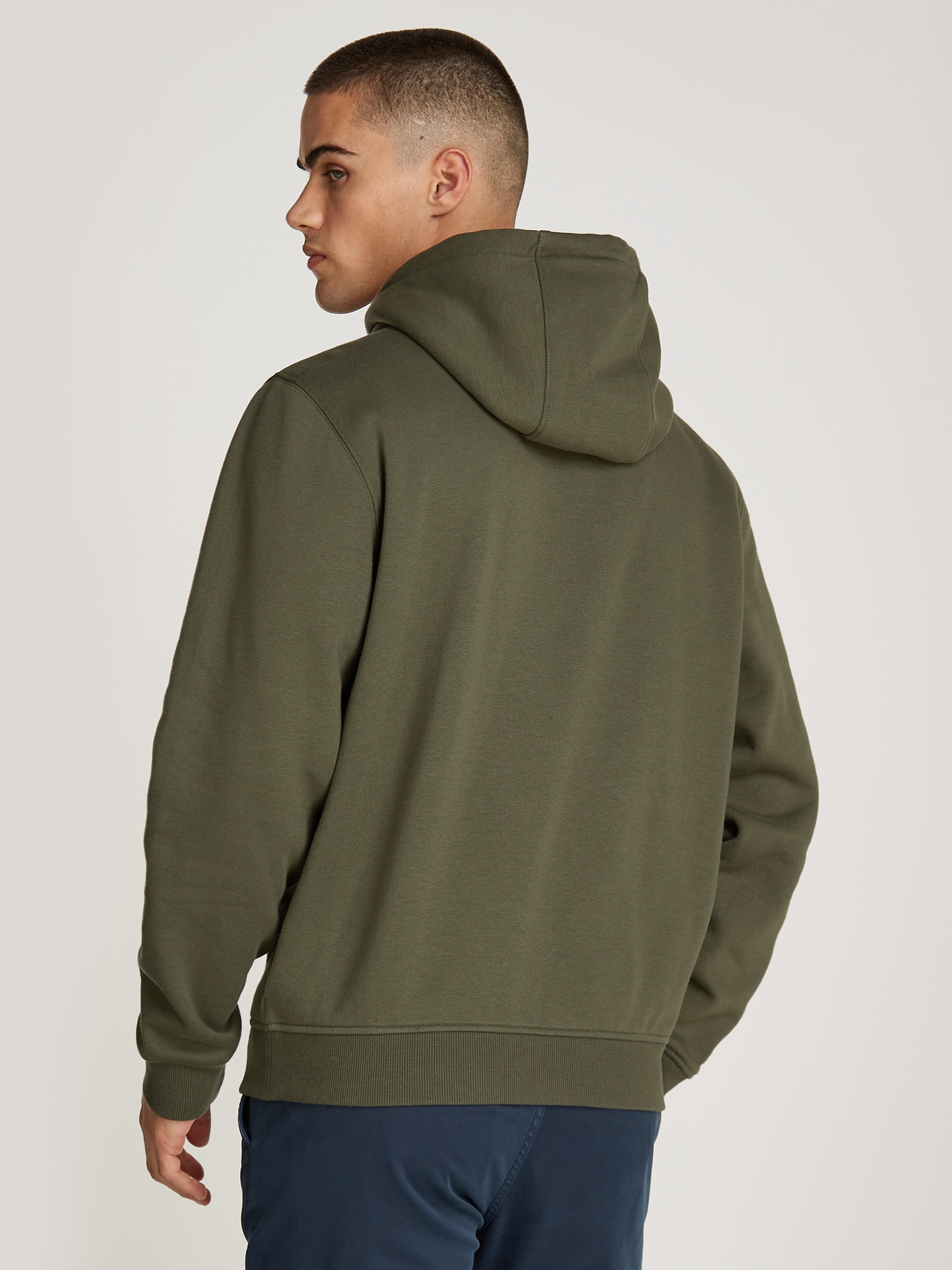 Tommy Jeans Sweatshirt "TJM REG S FLAG ZIP FLEECE THRU", mit bestickten Mar günstig online kaufen