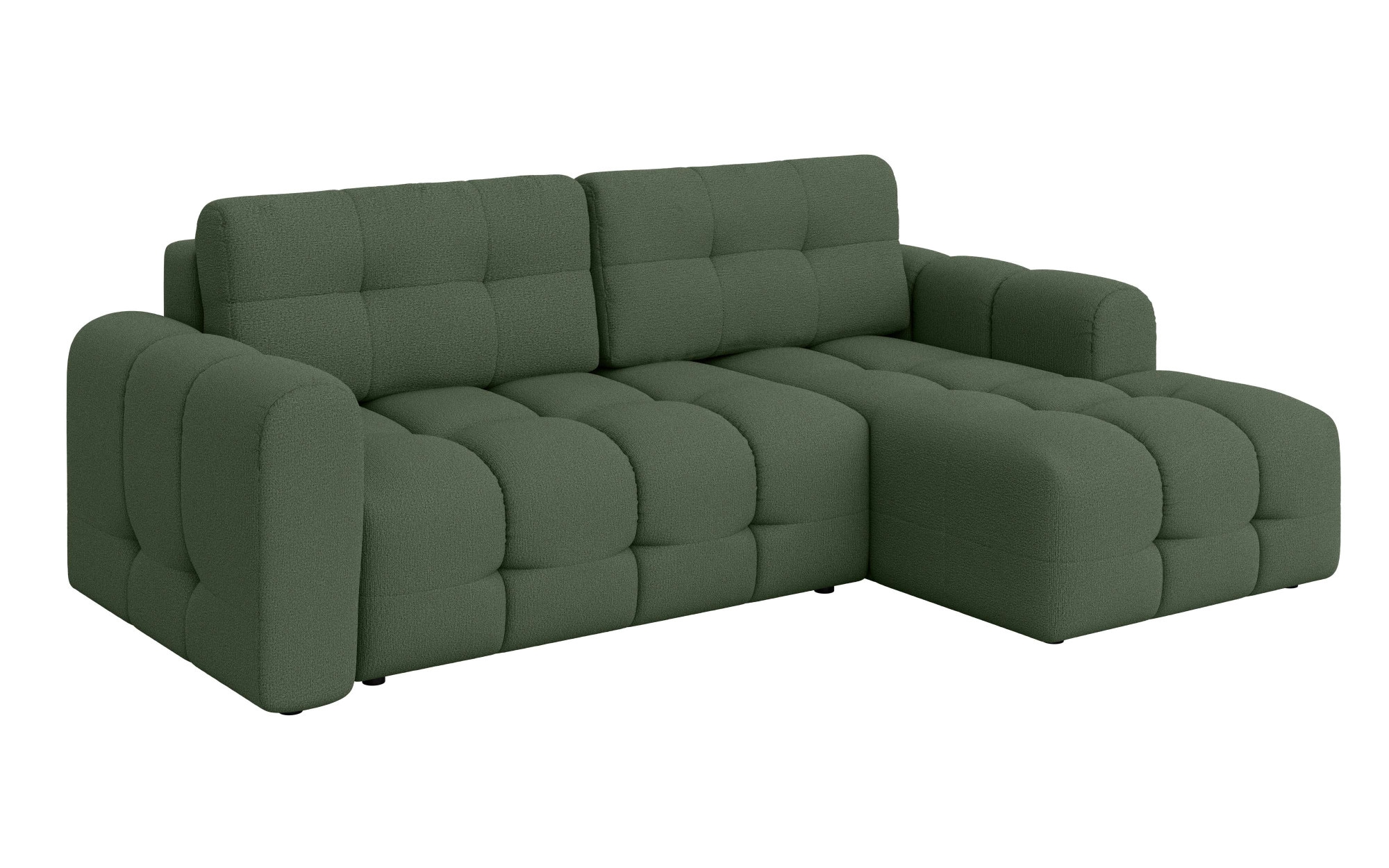 INOSIGN Ecksofa »Manilla, wahlweise mit Bettfunktion, B/T/H 265/170/91 cm«, L-Form mit Recamiere rechts/links bestellbar, Wellenunterfederung