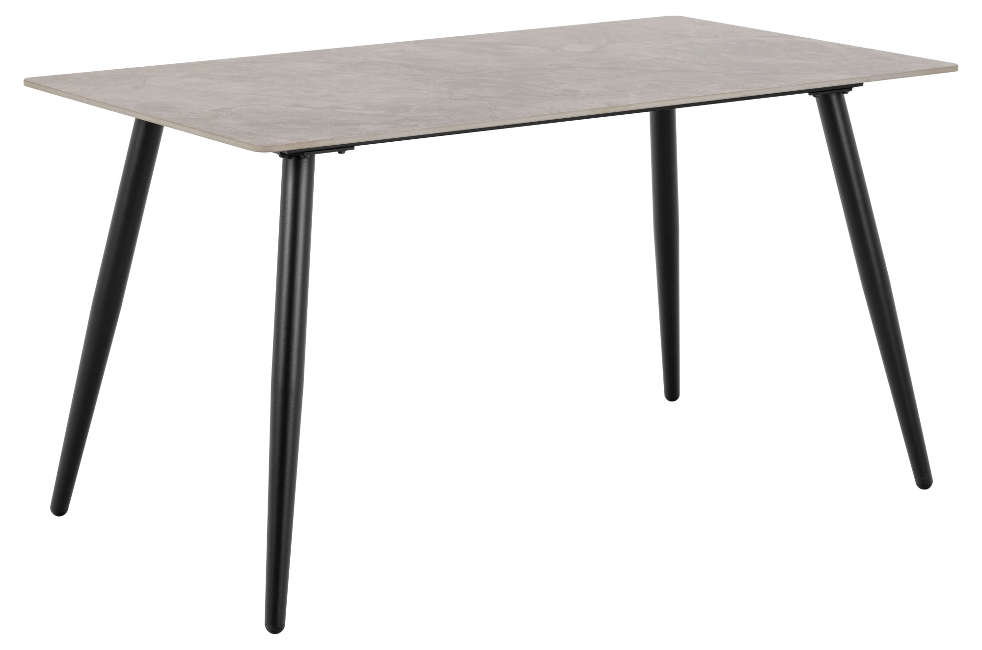 ACTONA GROUP Esszimmer-Set »Essgruppe, Speisetisch mit Stühlen«, (Komplett-Set, 5 St., 1x Tisch + 4x Stühle), Rechteckig Esstisch + 4x Stühle, grau keramik, beige,140x80x75cm
