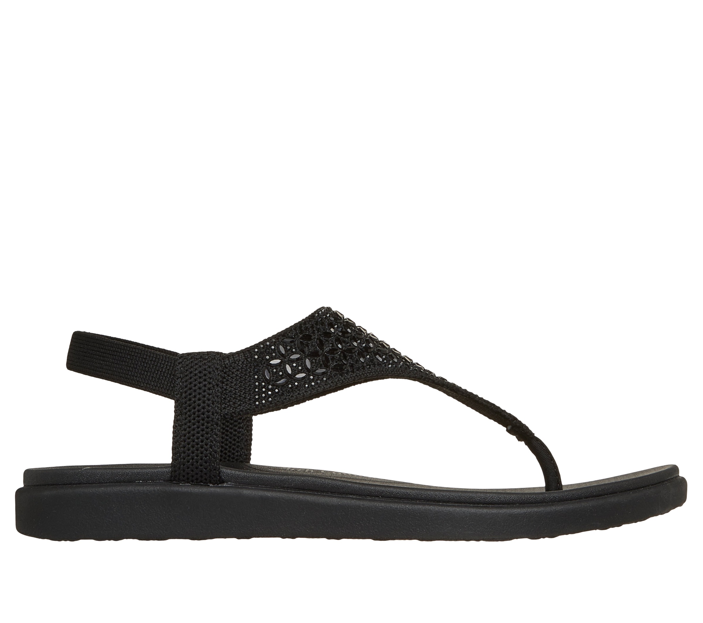 Skechers Sandale »MEDITATION LUXE«  Sommerschuh, Zehentrenner, Strandschuh mit Glitzersteinchen
