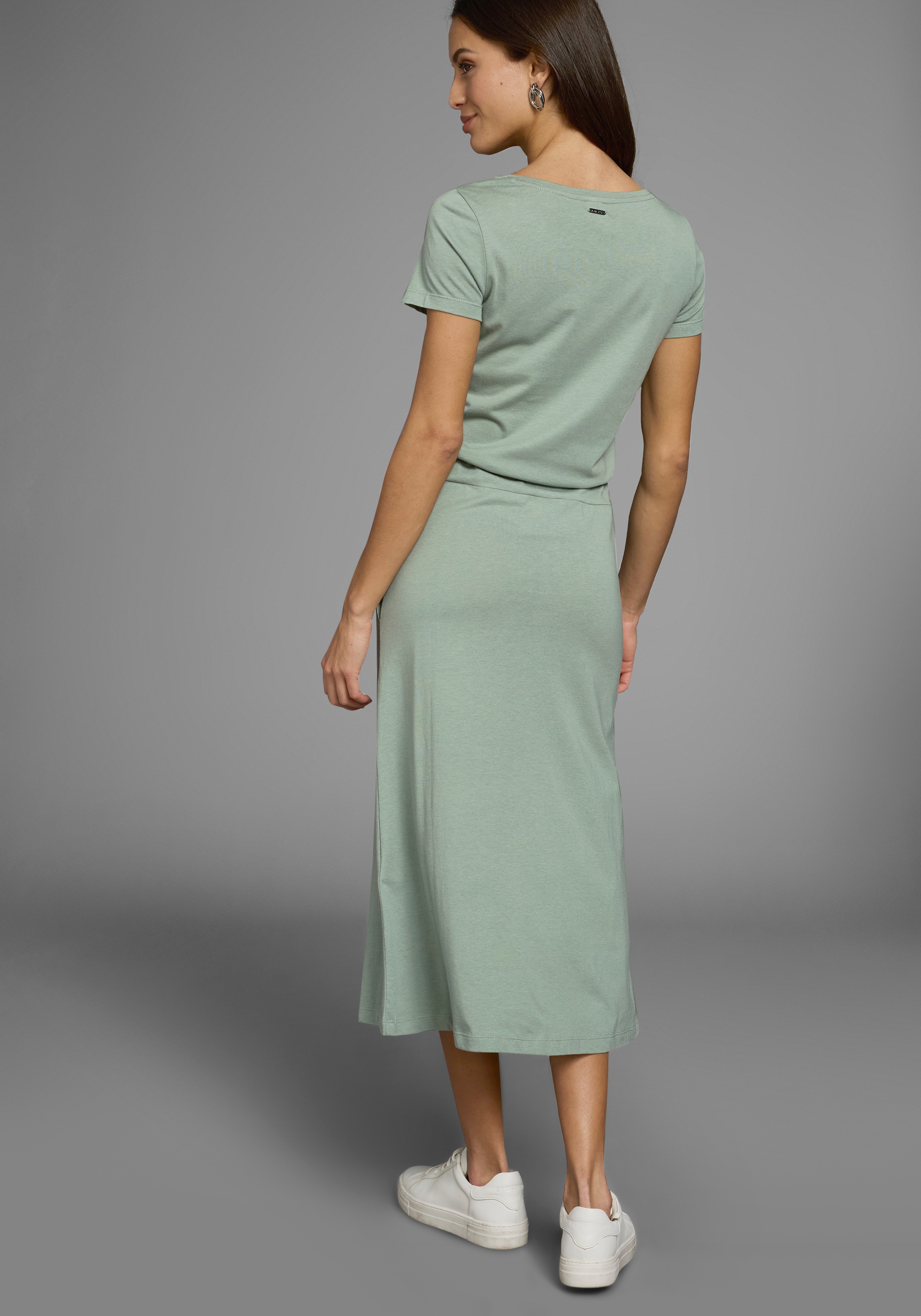 Thumbnail - Laura Scott Sommerkleid im Basic-Stil - in unifarben, geblümt oder gestreifter Optik