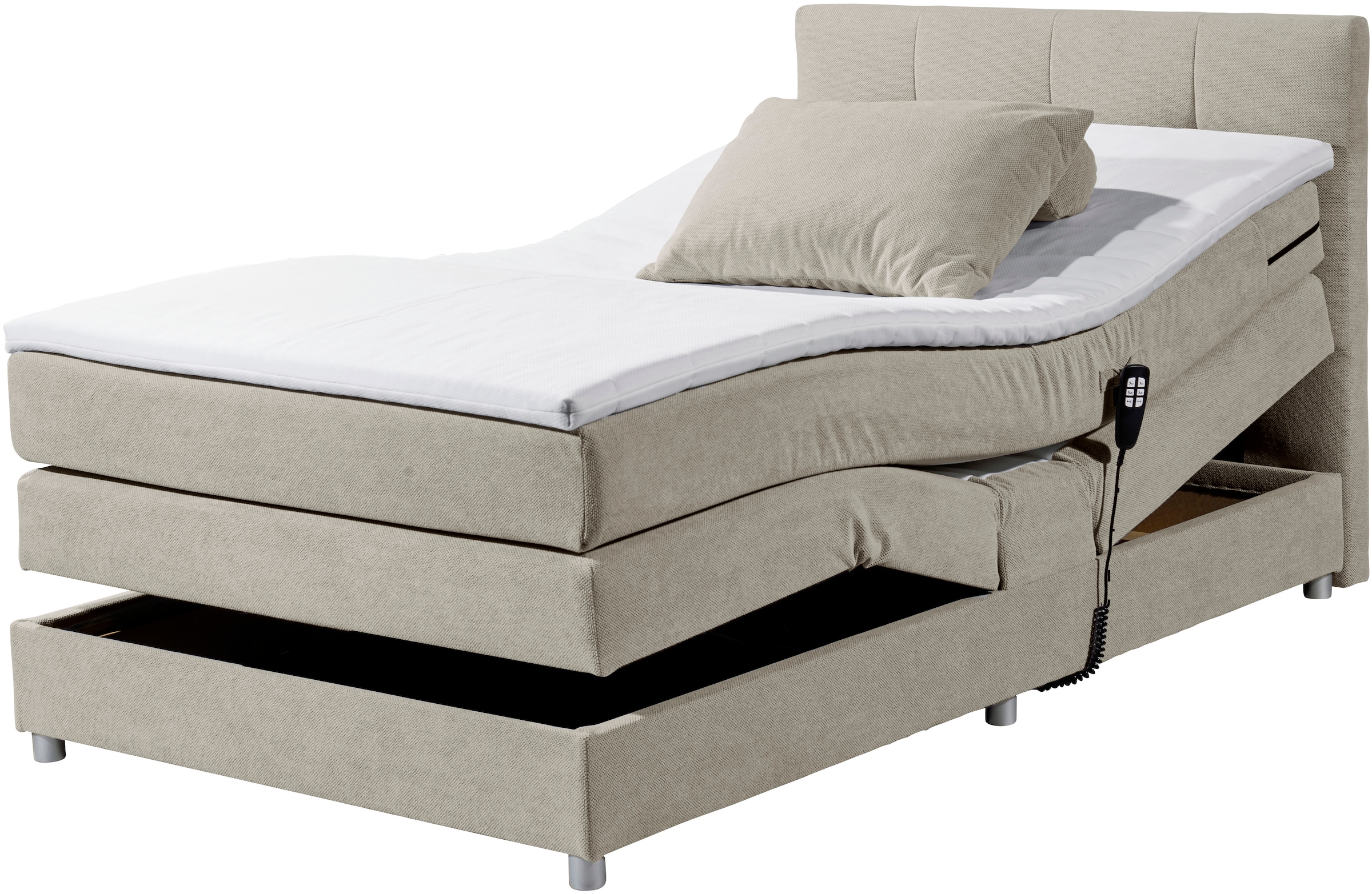 ED EXCITING DESIGN Boxspringbett "Toulouse B", inkl. Motor günstig online kaufen