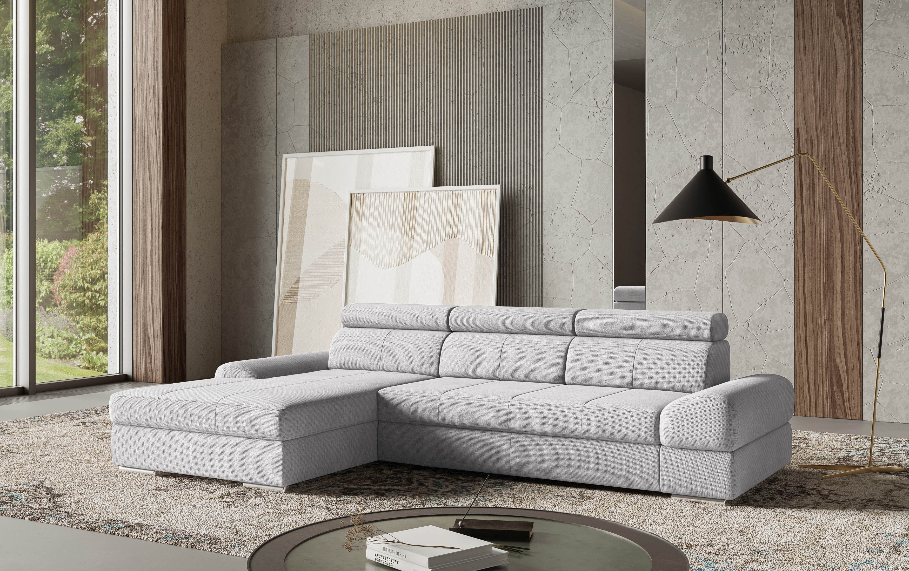 sit&more Ecksofa "Broadway L-Form" inklusive Kopfteilverstellung, wahlweise mit Schlaffunktion