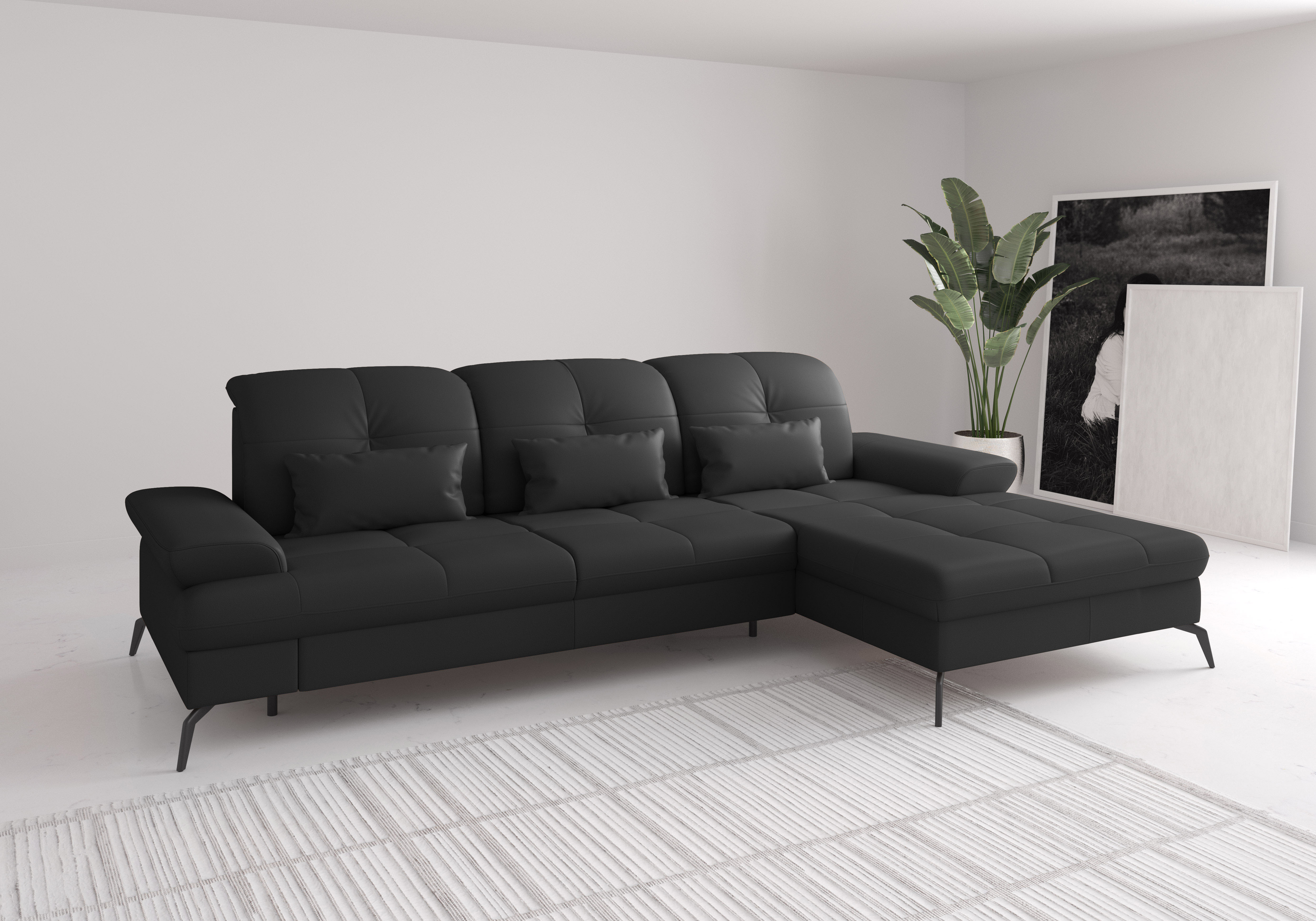sit&more Ecksofa "Amica, L-Form, inkl. Sitztiefenverstellung & Armteilverstellung" wahlweise mit Schlaffunktion, Bettkasten und Kopfteilverstellung