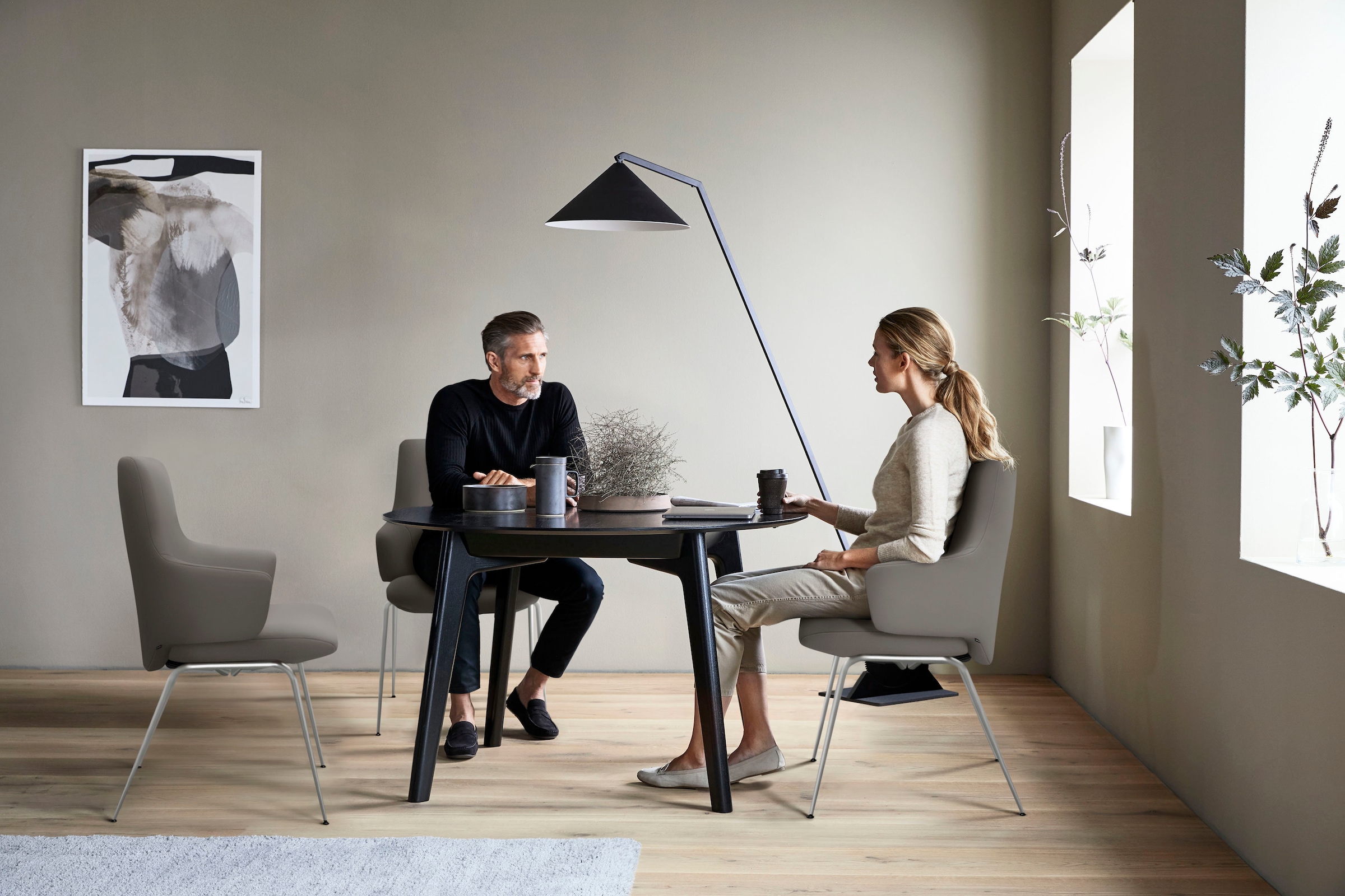 Stressless® Polsterstuhl »Laurel«, Leder PALOMA, Low Back mit Armlehne, Größe L, mit Beinen aus Stahl in Chrom glänzend
