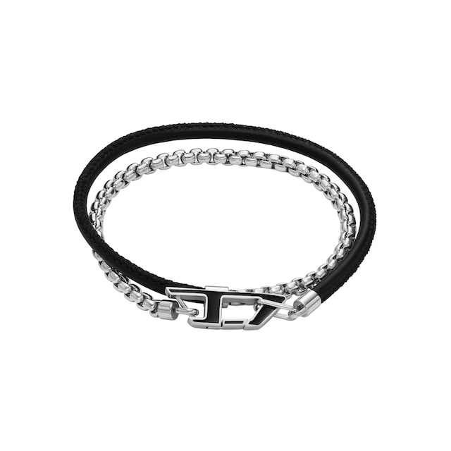 Diesel Armband »Schmuck Edelstahl Lederarmband Wickelarmband Venezianer«,  zu Hoodie, Shirt, Jeans, Sneaker, Underwear, Parfüm - Geschenk! | BAUR