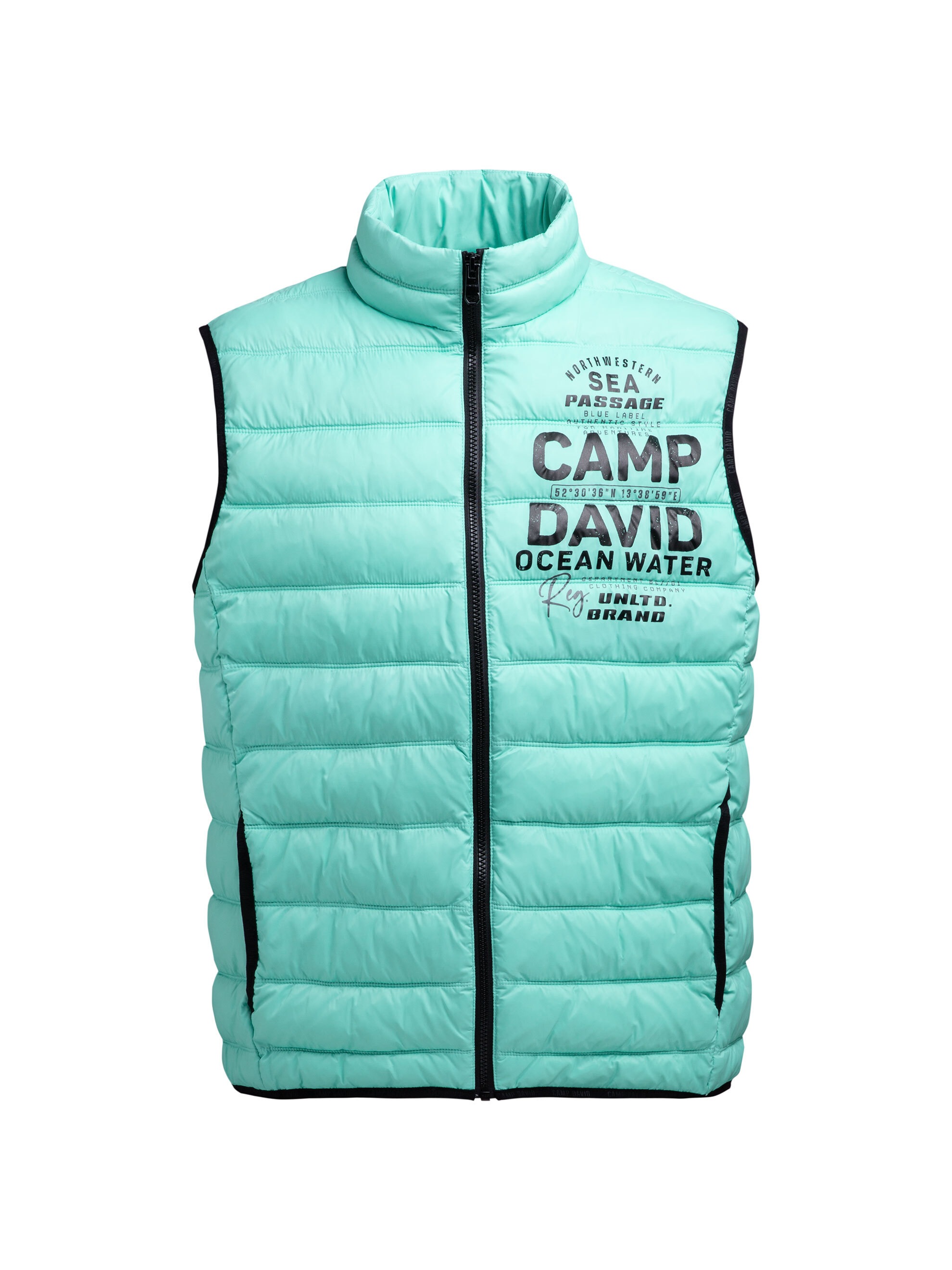 CAMP DAVID Steppweste mit Logoprint