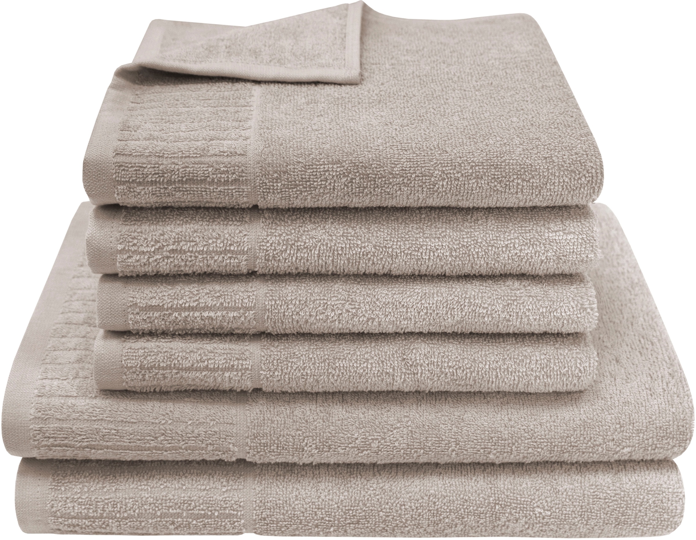 Dyckhoff Handtuch Set "Bridge" Set 6 Stk. Walkfrottier 4 Handtücher (50x100 günstig online kaufen