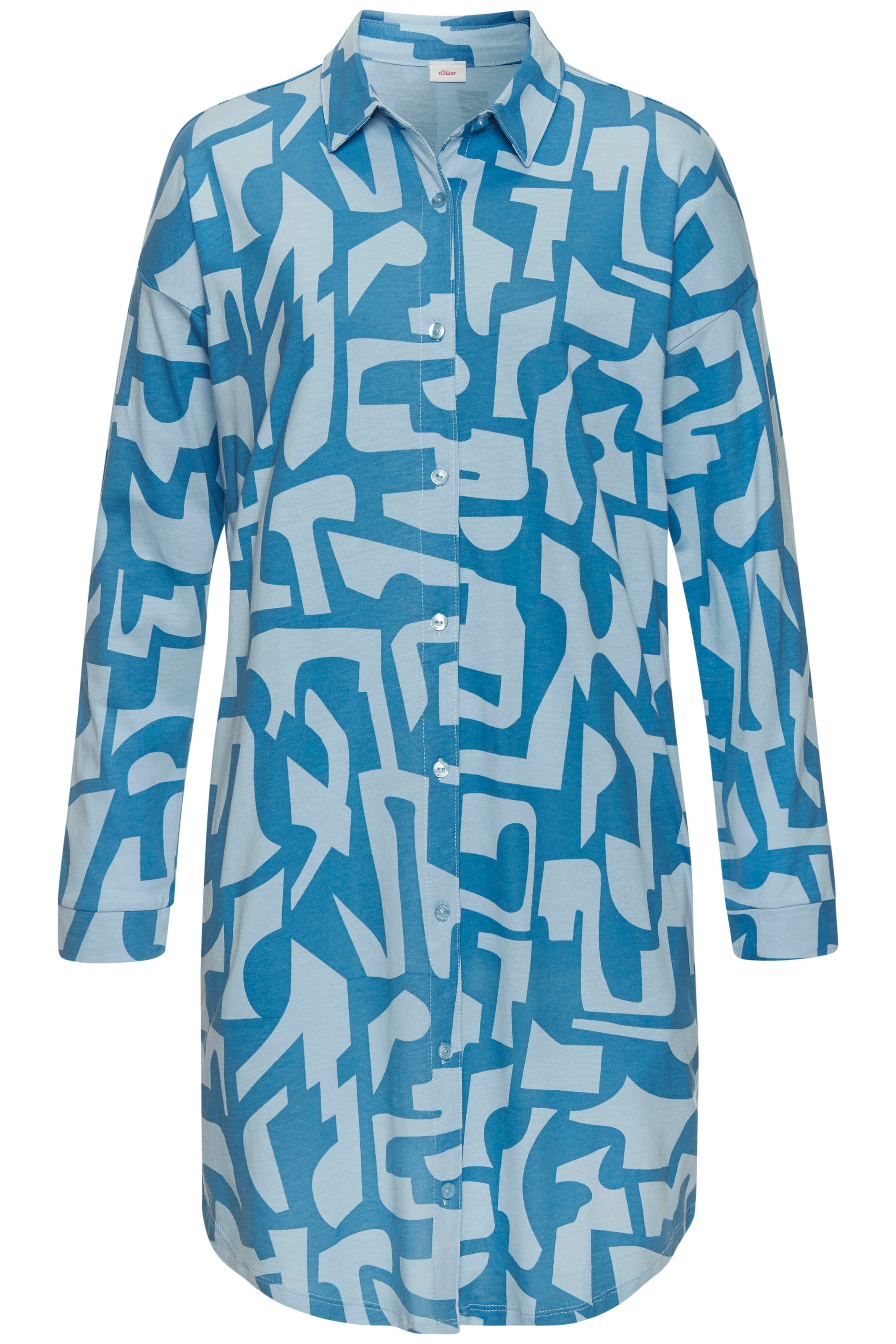 s.Oliver Nachthemd 1-teilig, Seitennahttaschen mit grafischem Print günstig online kaufen