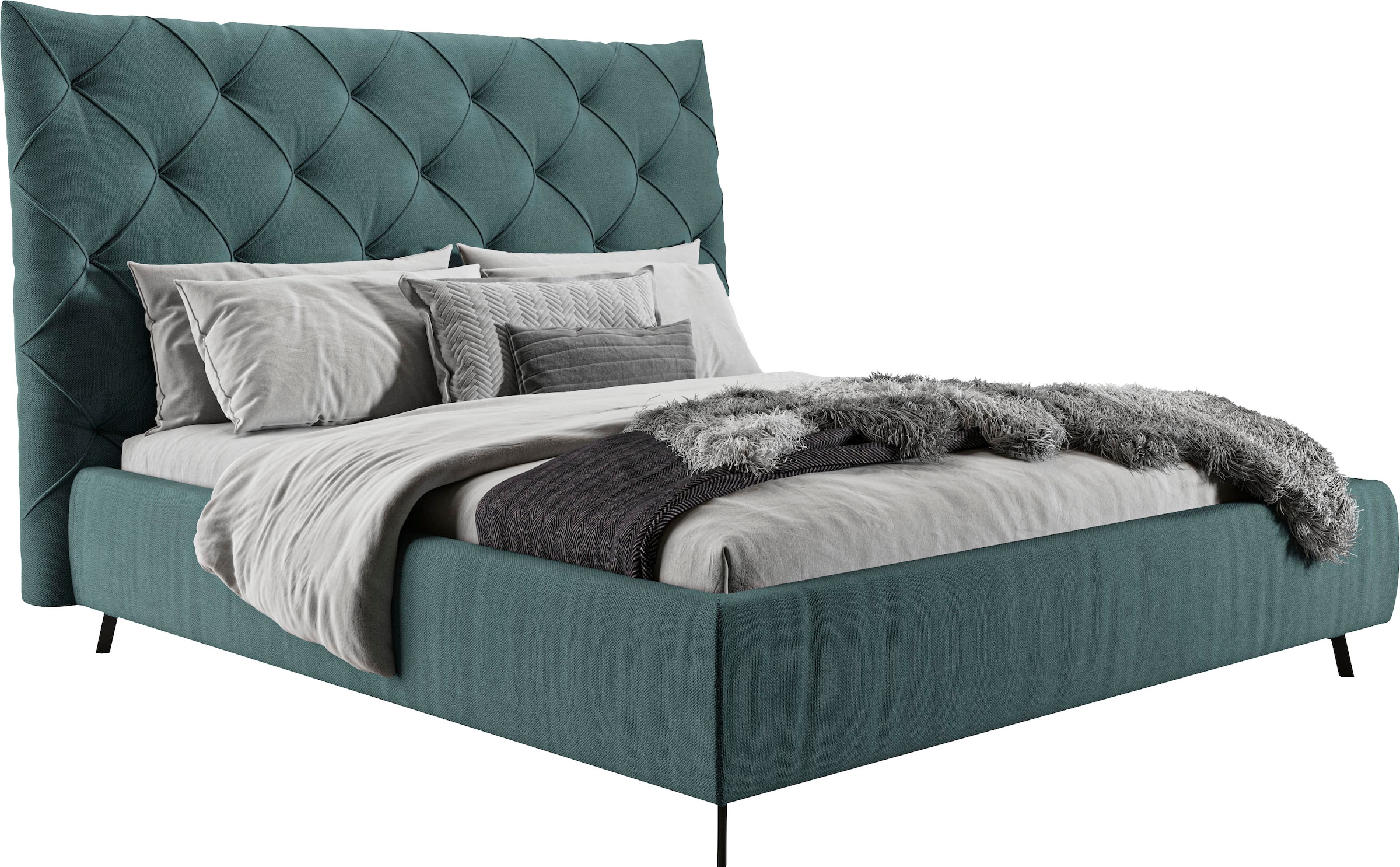 Home affaire Polsterbett "Maxime, in 4 Breiten bis 200cm, auch in Leder" Ko günstig online kaufen