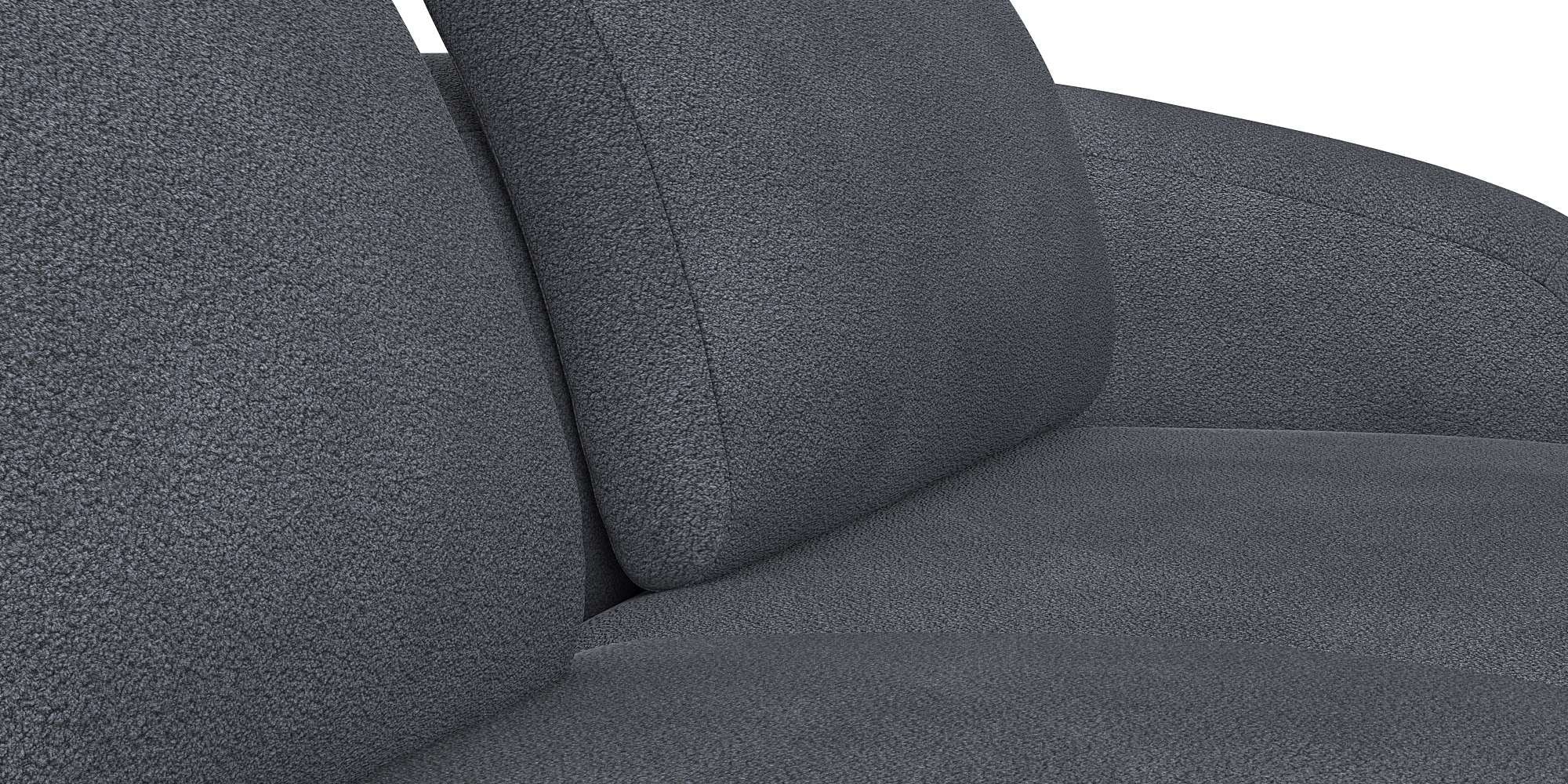 FLEXLUX Wohnlandschaft »Torino, rund, L-Form, Sofa-Ecke mit Recamiere, Longchair-Sofa«, Modernes, organisches Sofa-Design, Kaltschaum, Wellenunterfederung