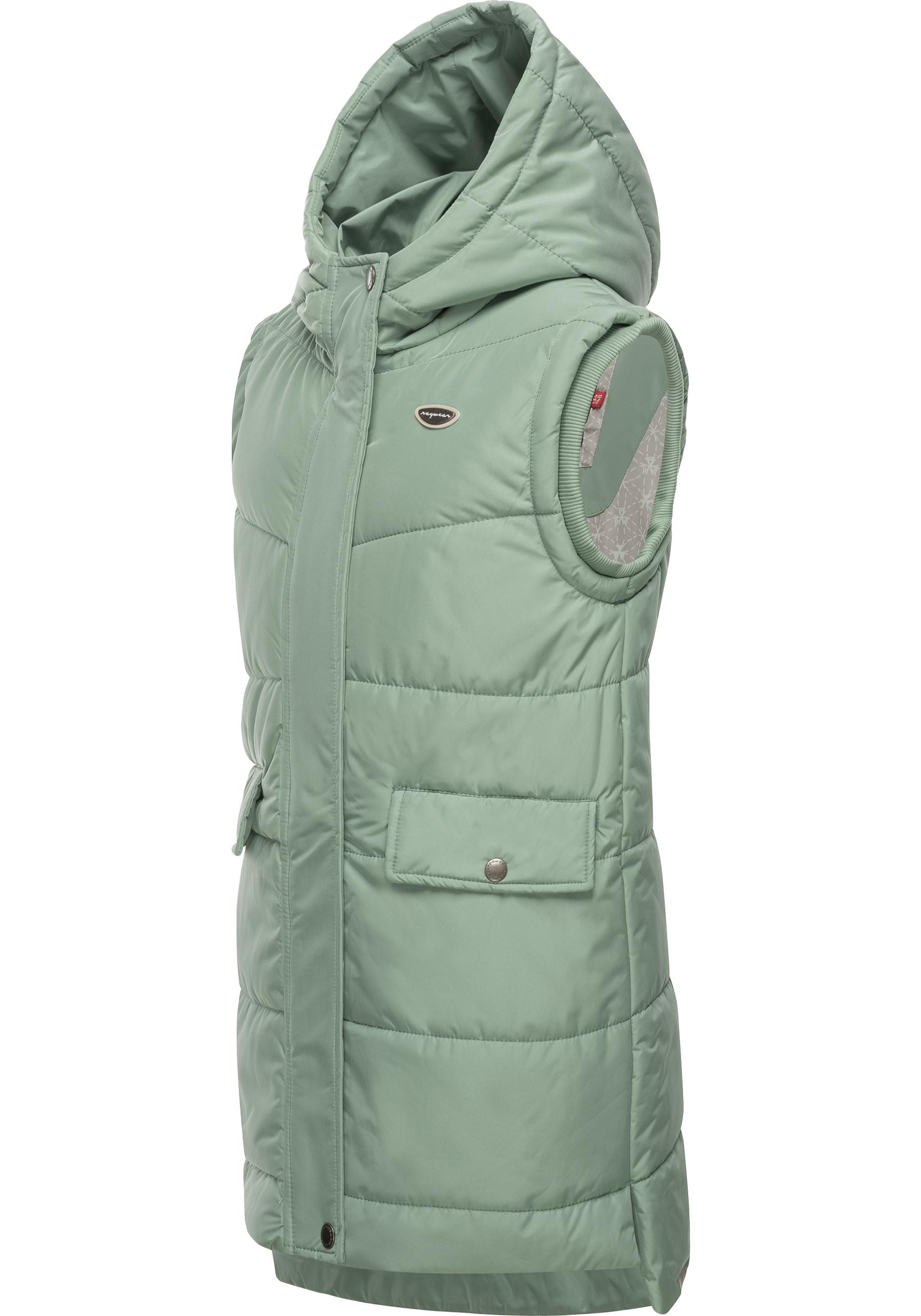 Ragwear Steppweste »Amalca«, sportliche Outdoor-Weste mit Kapuze