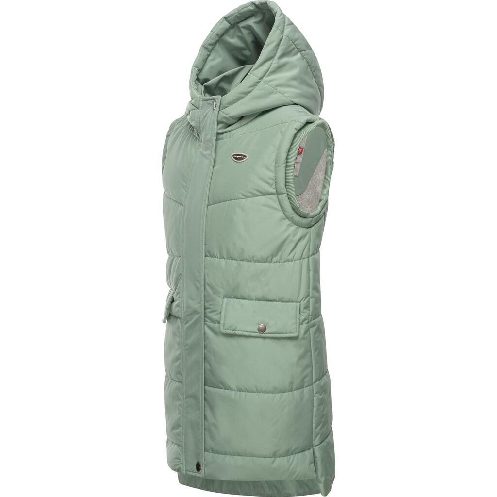 Ragwear Steppweste »Amalca«, sportliche Outdoor-Weste mit Kapuze