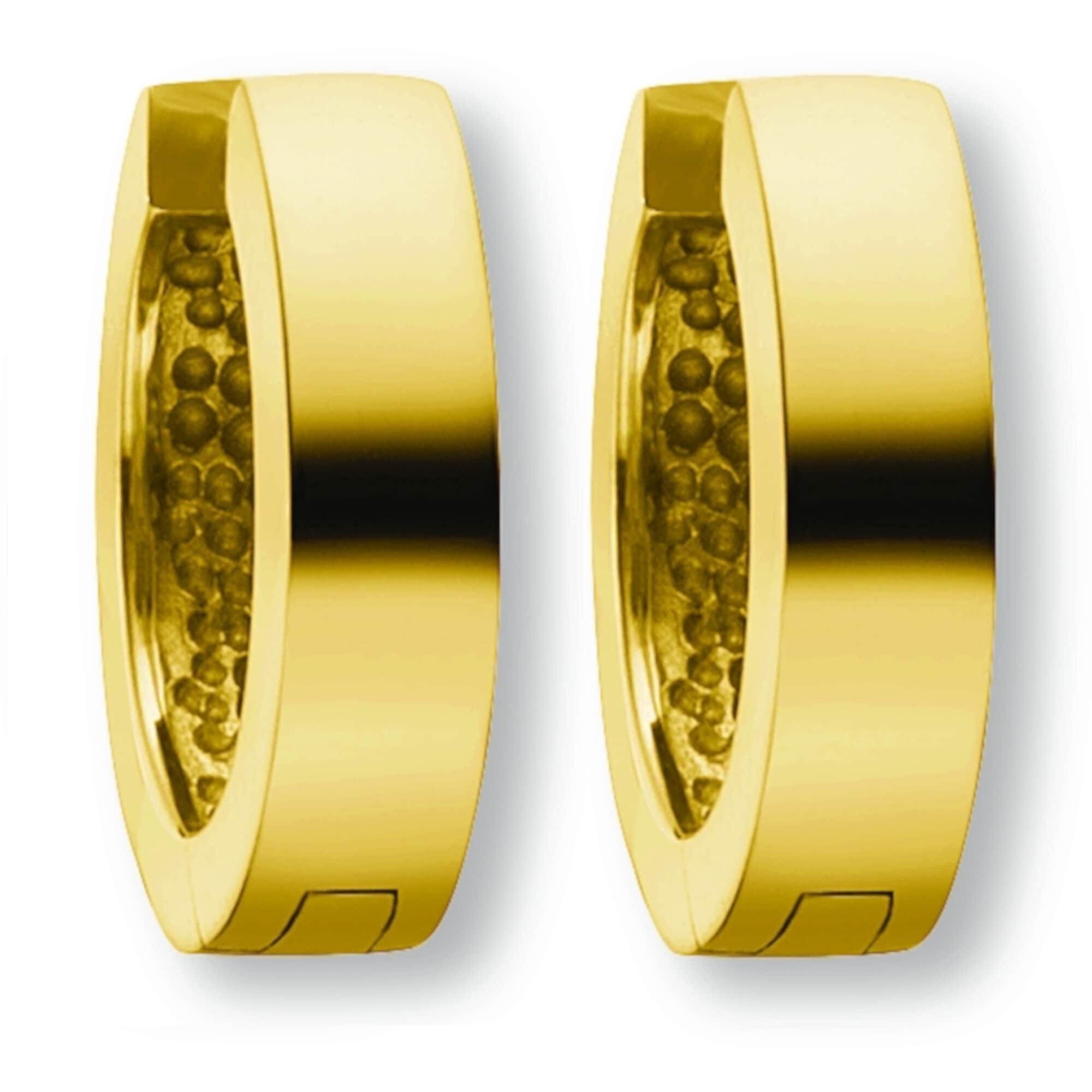 ONE ELEMENT Paar Creolen »Ohrringe Creolen aus 585 Gelbgold Ø 12,5 x 3,0 mm«, Damen Gold Schmuck