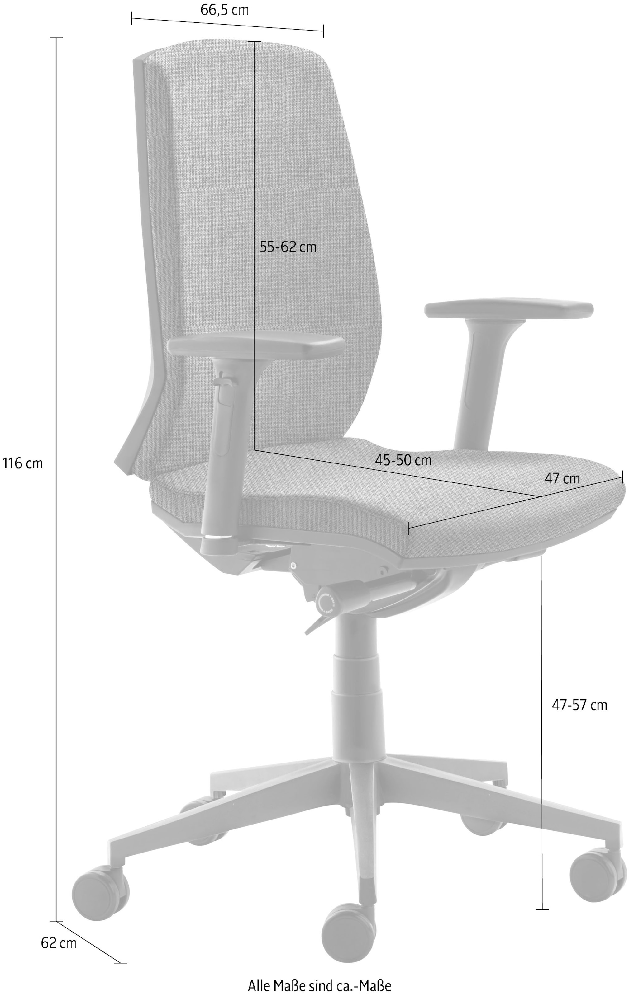 Mayer Sitzmöbel Bürostuhl, Polyester, "MyContract Line"