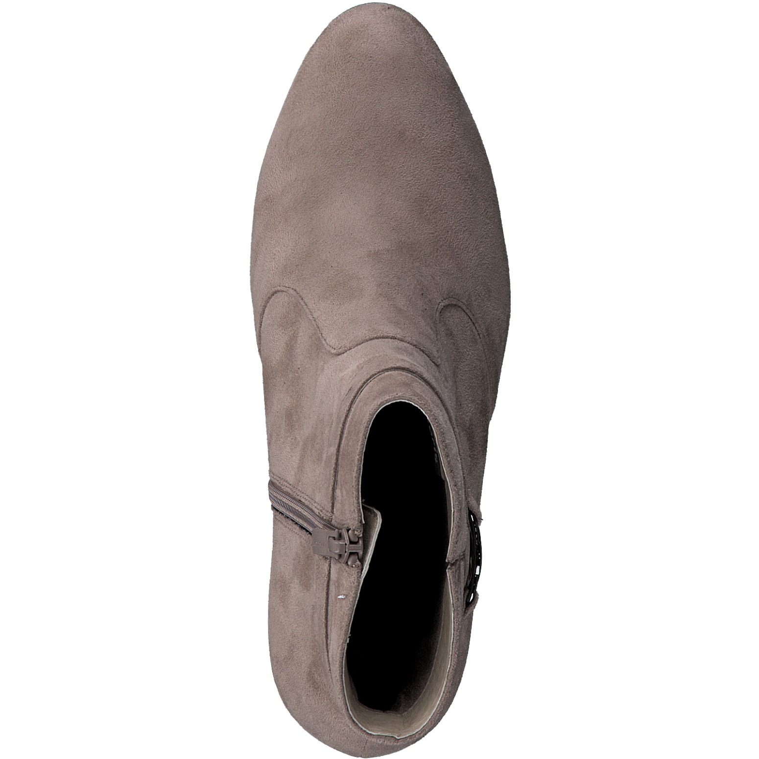 Tamaris Stiefelette, Trichterabsatz, Abendschuh mit elegantem Zierriemchen mit Logoemblem