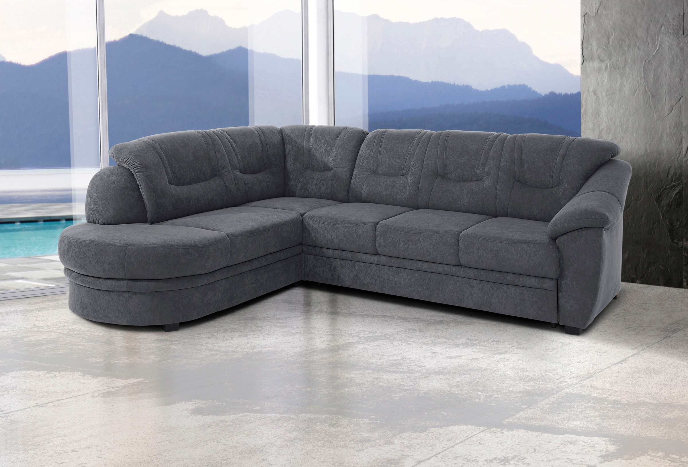 sit&more Ecksofa "Savoni L-Form", wahlweise mit Bettfunktion