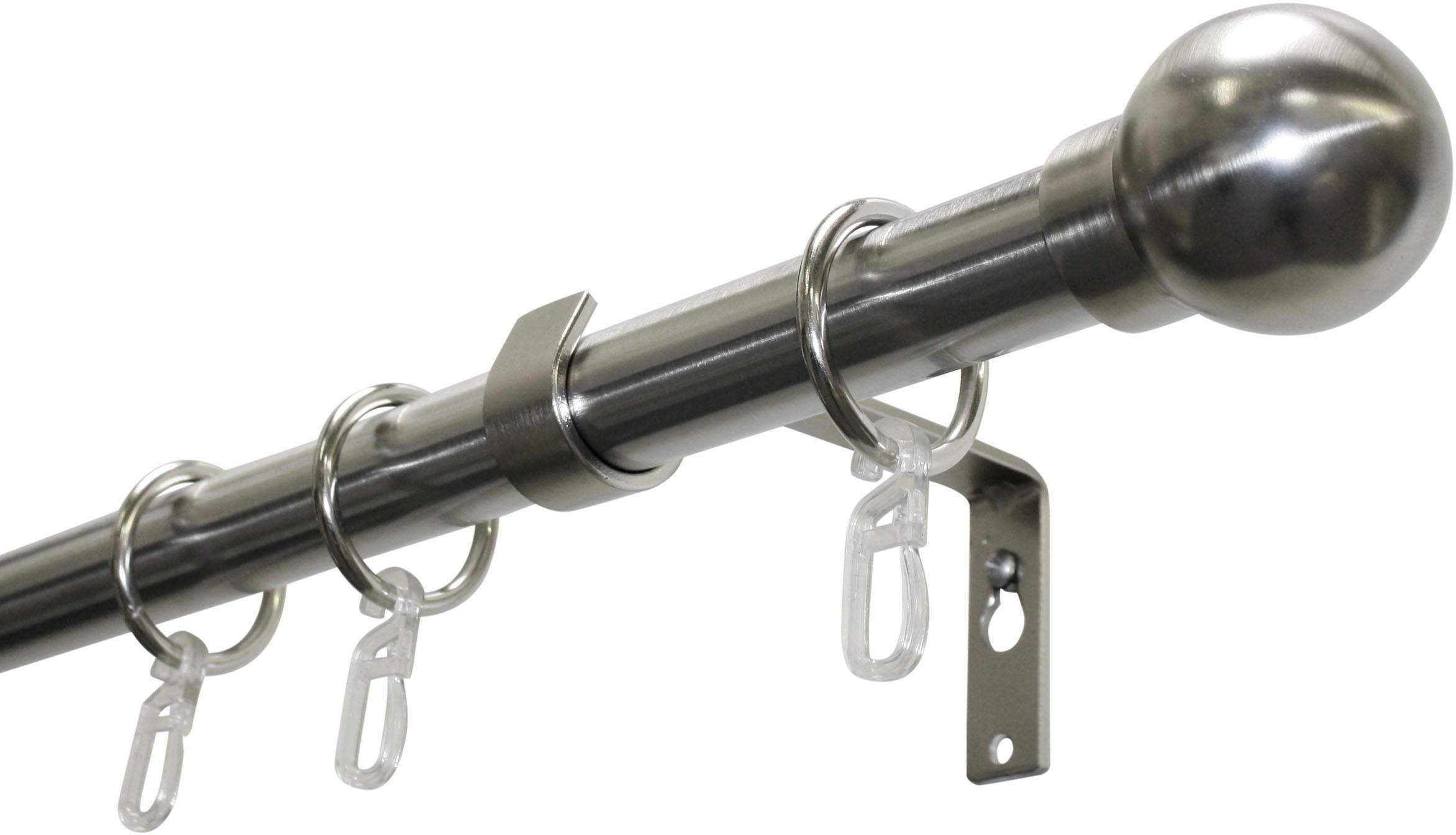 GARDINIA Gardinenstange »Set Metall«, 1 läufig-läufig, Fixmaß, 1-Lauf
