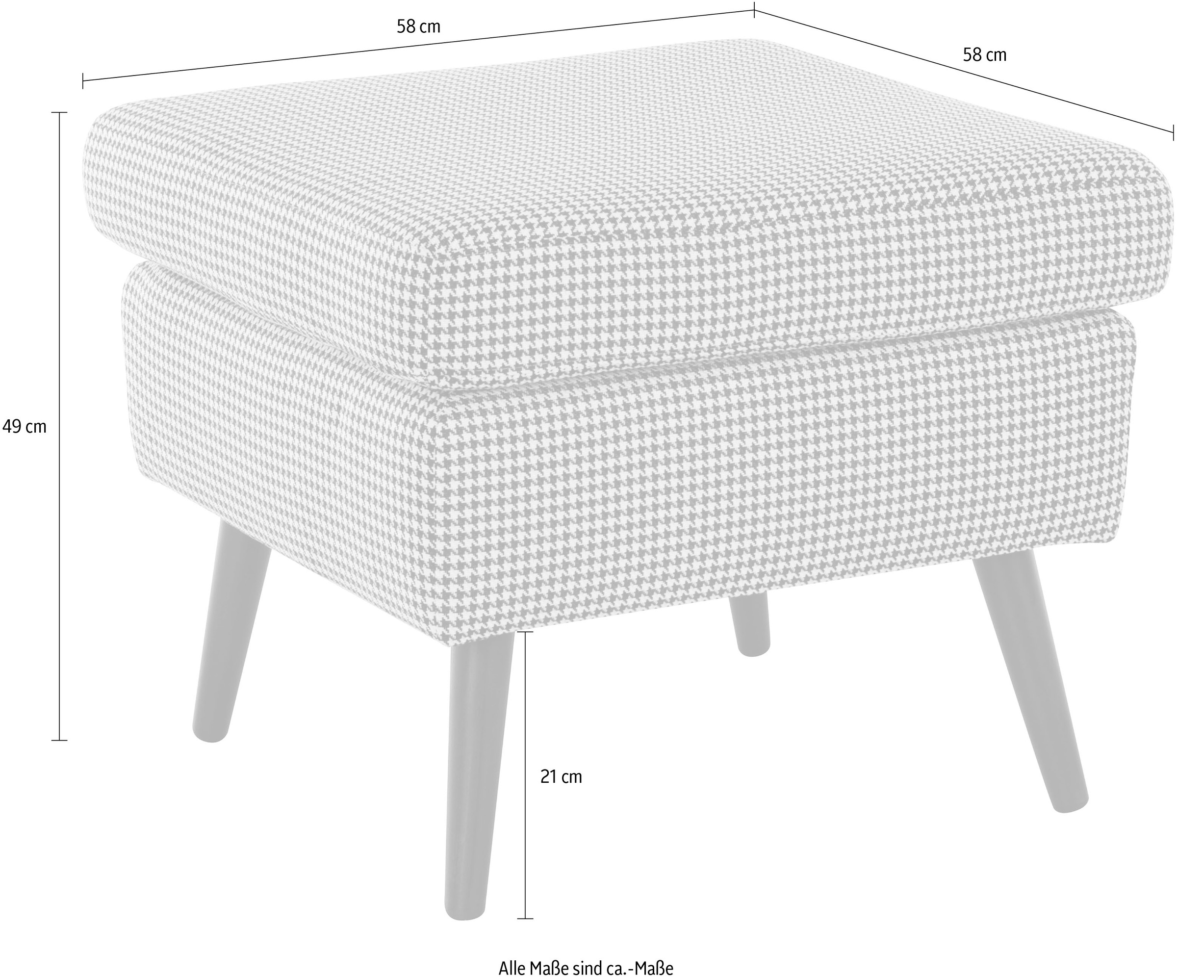 Guido Maria Kretschmer Home&Living Hocker »Salla«, Bezug auch in Luxus-Microfaser in Teddyfelloptik