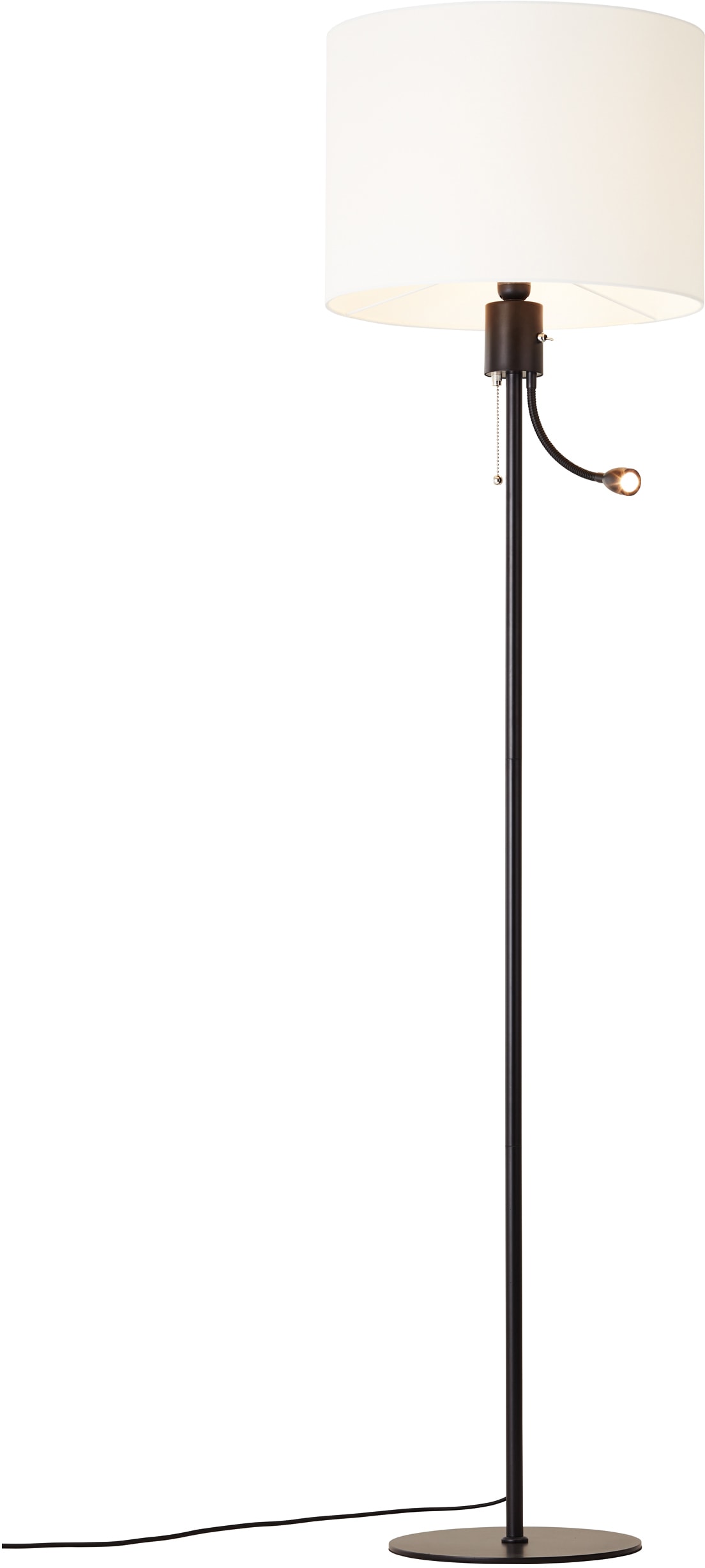 Places of Style Stehlampe »Elijah«, 2 flammig-flammig, mit Textilschirm und  Leselicht,flexibel einstellbar,getrennt schaltbar | BAUR