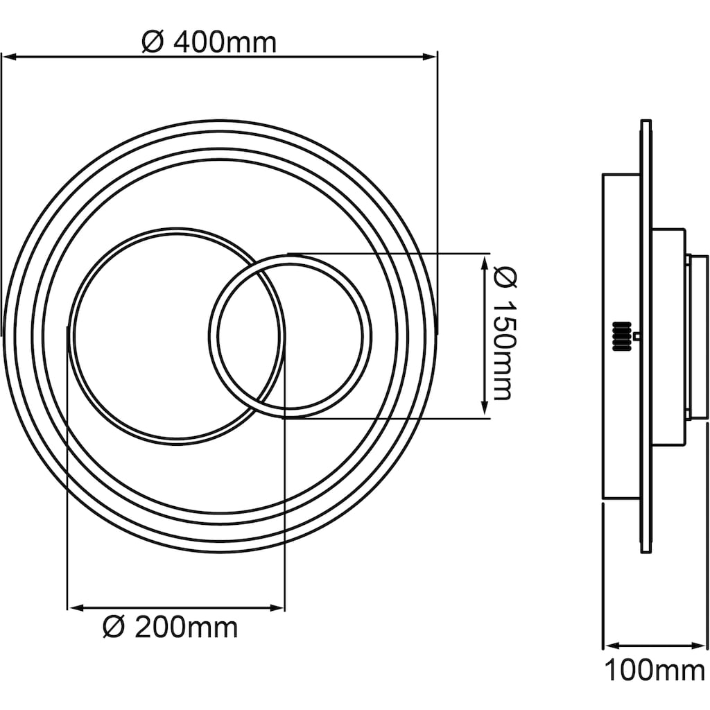 Brilliant LED Deckenleuchte »Sigune«, 1 flammig-flammig