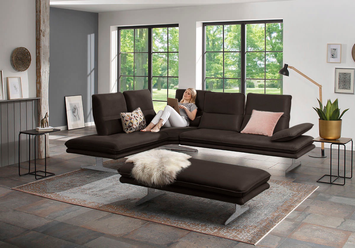 W.SCHILLIG Ecksofa "broadway, Designsofa, mit tollem Sitzkomfort, L-Form", günstig online kaufen
