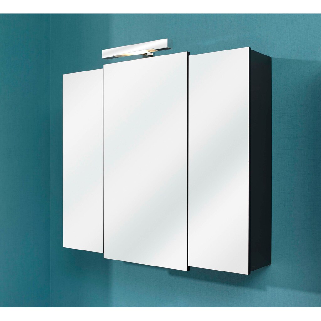 Saphir Spiegelschrank »Quickset 311 Badschrank, 3 Spiegeltüren, 6 Einlegeböden, 83 cm breit«