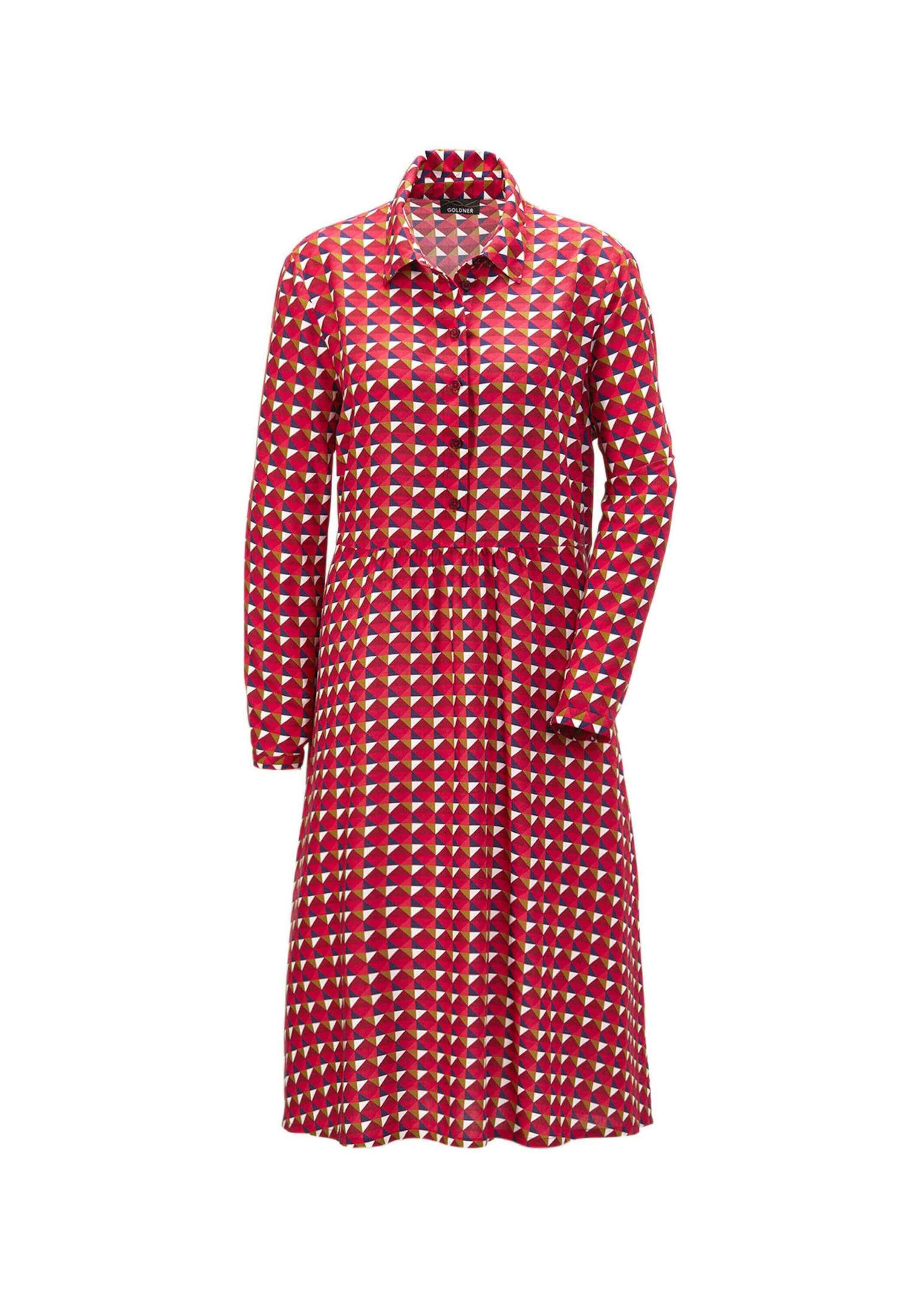 GOLDNER Druckkleid "Kurzgröße Bequemes Freizeitkleid in modischem Druck" Ohne