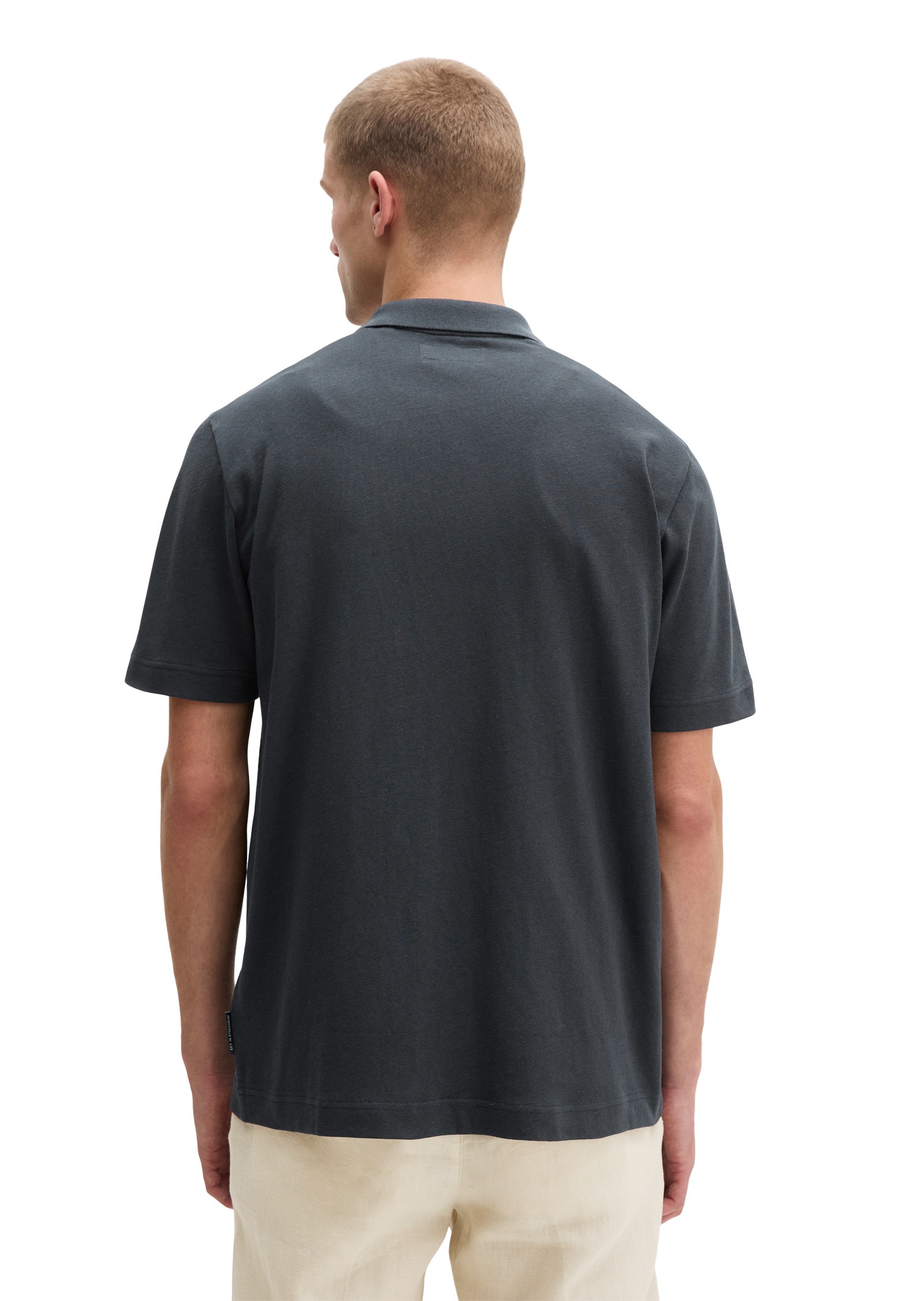 Thumbnail - Marc OPolo Poloshirt "aus Baumwoll-Leinen-Mix"