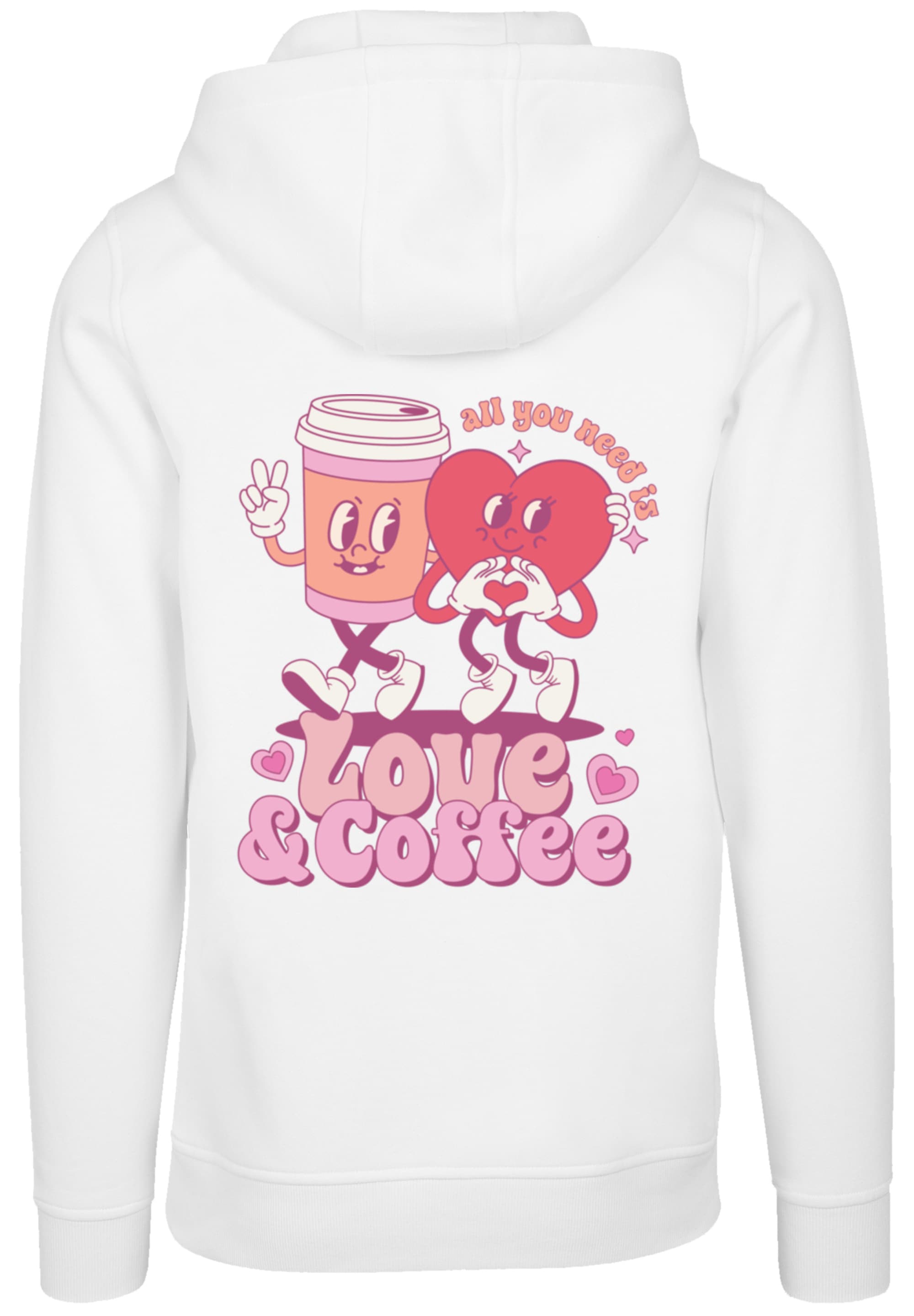 F4NT4STIC Kapuzenpullover »Love and Coffe Valentinstag«, Premium Qualität