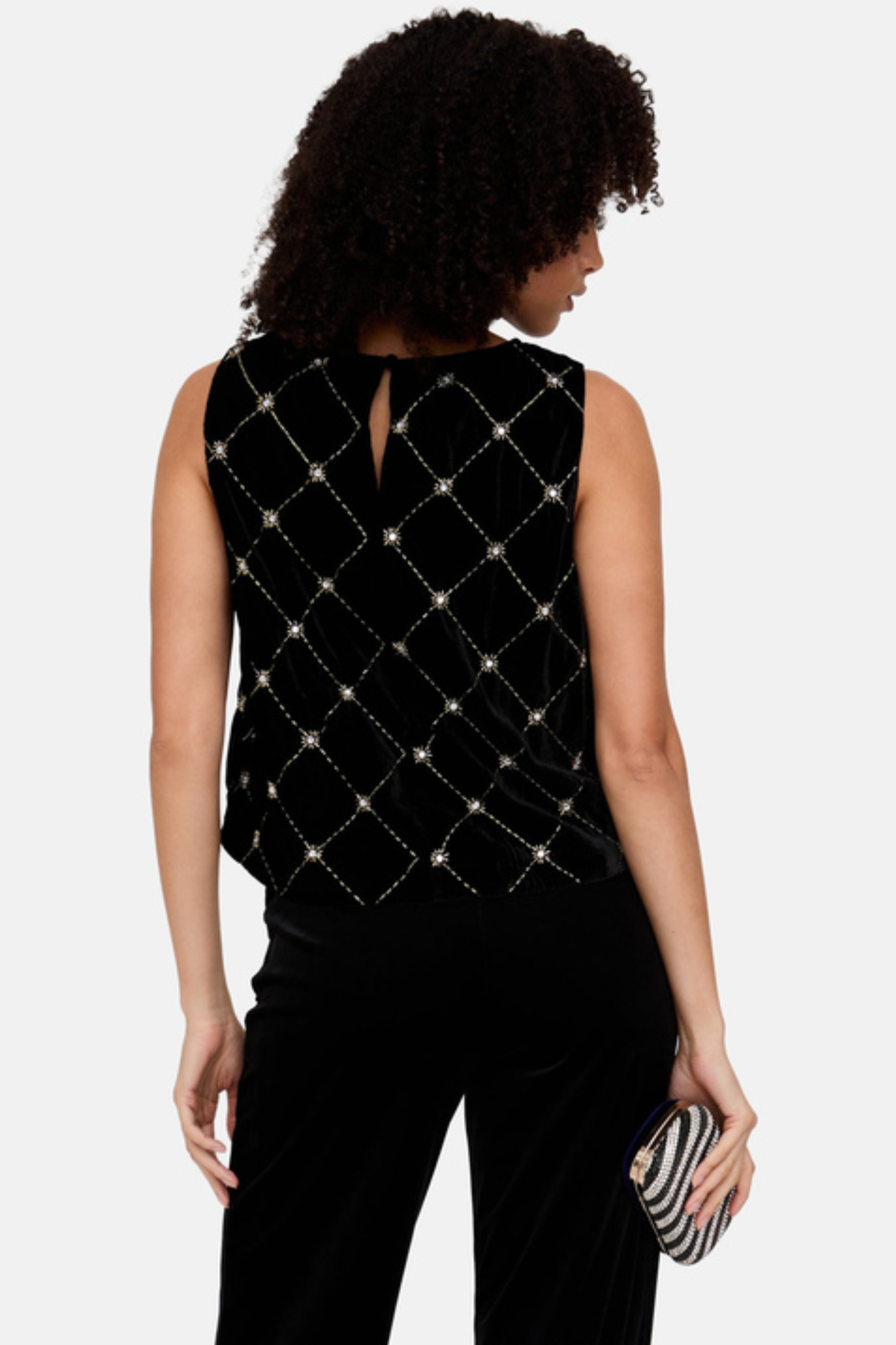 Lily and Lionel T-Shirt »Chiva Beaded Velvet Top Damen«
