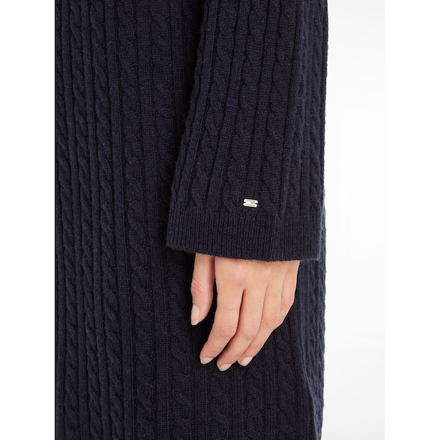 Tommy Hilfiger Strickkleid »SOFT WOOL AO CABLE C-NK DRESS«, aus weichem  Zopfstrick für kaufen | BAUR