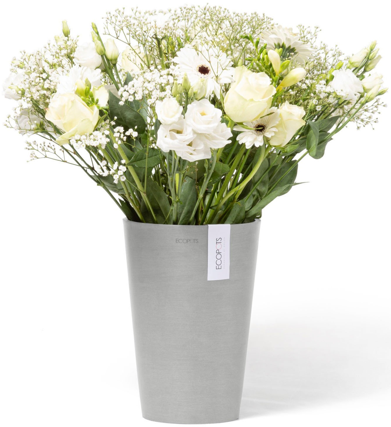 ECOPOTS Blumentopf »Pisa 17,5 Weißgrau« für den Innenbereich