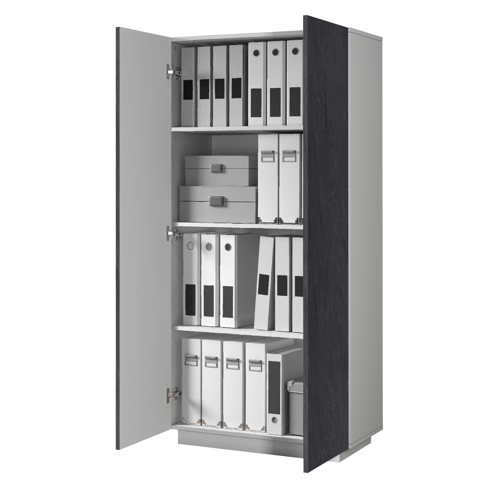 INOSIGN Aktenschrank »Coro, Mehrzweckschrank, Büroschrank mit 2 Türen«, & verstellbare Einlegeböden, Höhe 86 oder 166 cm, Made in Italy