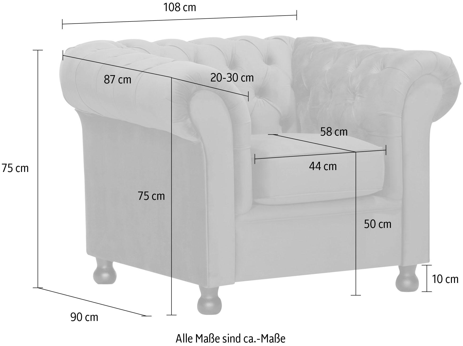 Home affaire Sessel »Chesterfield Home«, mit edler Knopfheftung und typischen Armlehnen