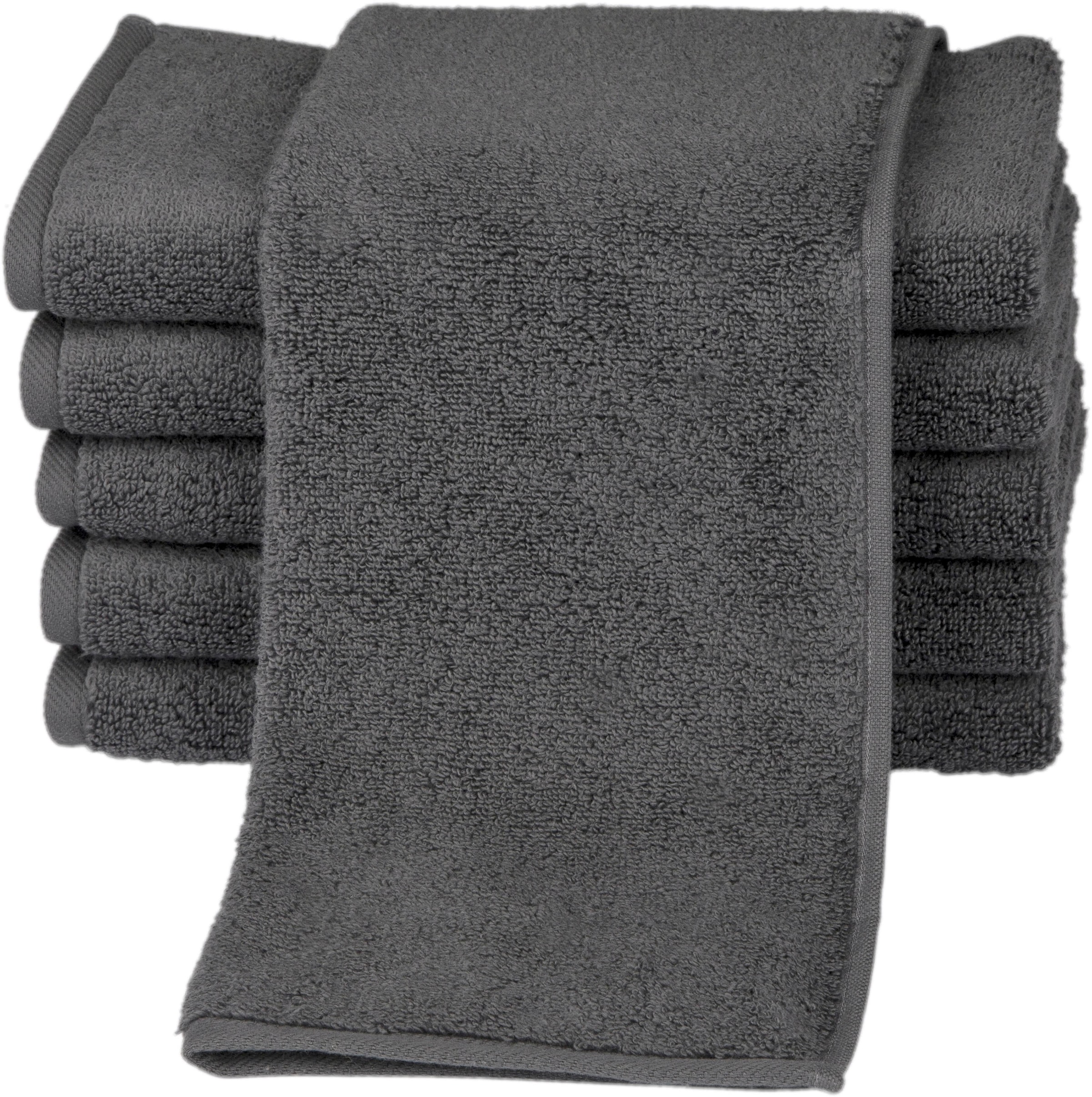 Gästehandtücher ROSS, B:30cm L:50cm, grau, Frottier, Obermaterial: 100% Baumwolle, Handtücher, "Sensual 9000", mit Aloe-Vera-Öl veredelt