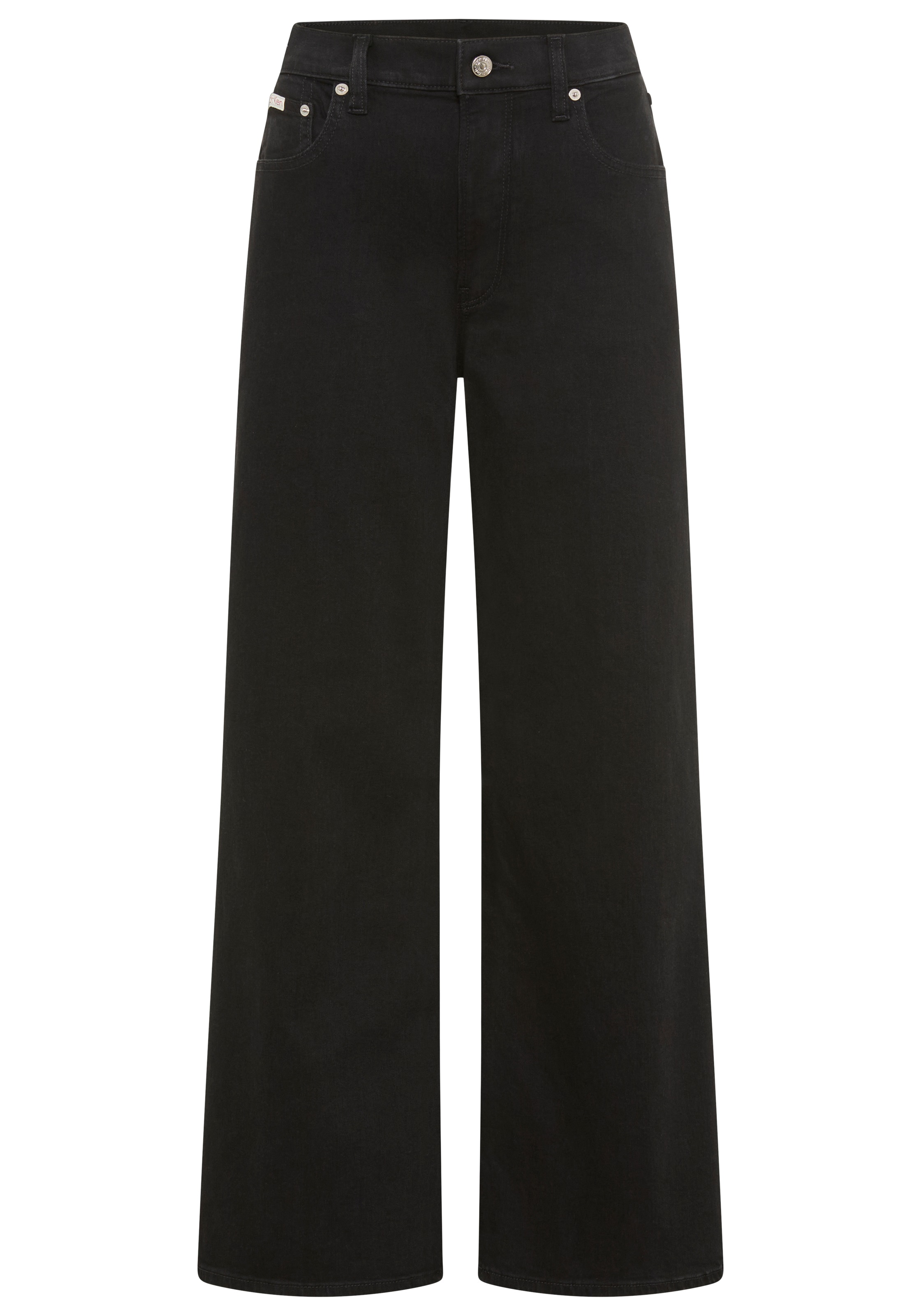 Calvin Klein Jeans Weite Jeans mit hohem Bund und weitem Bein, stone washed