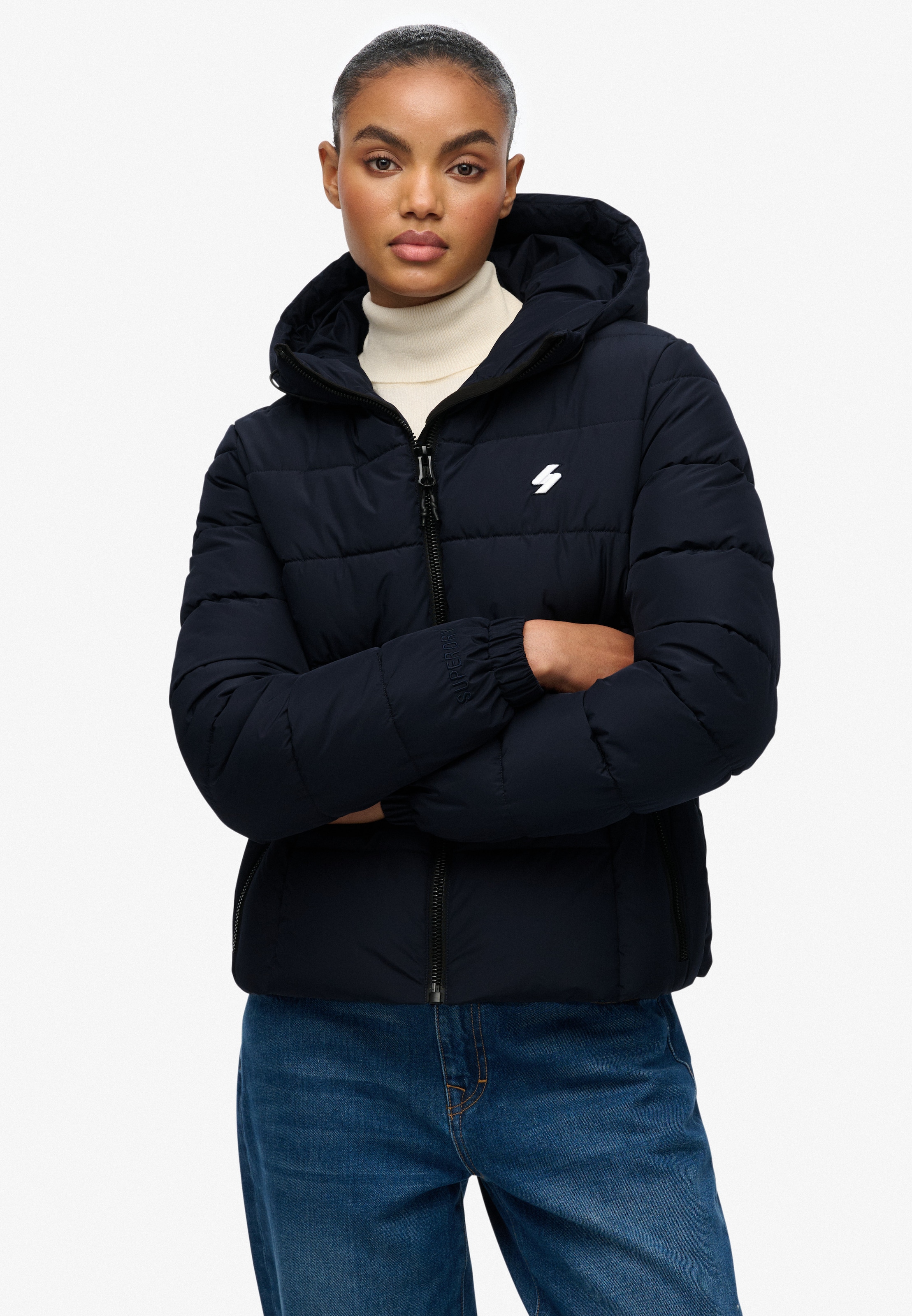 Superdry Steppjacke »HOODED SPIRIT SPORTS PUFFER« mit Kapuze Kunstfaser, regular fit