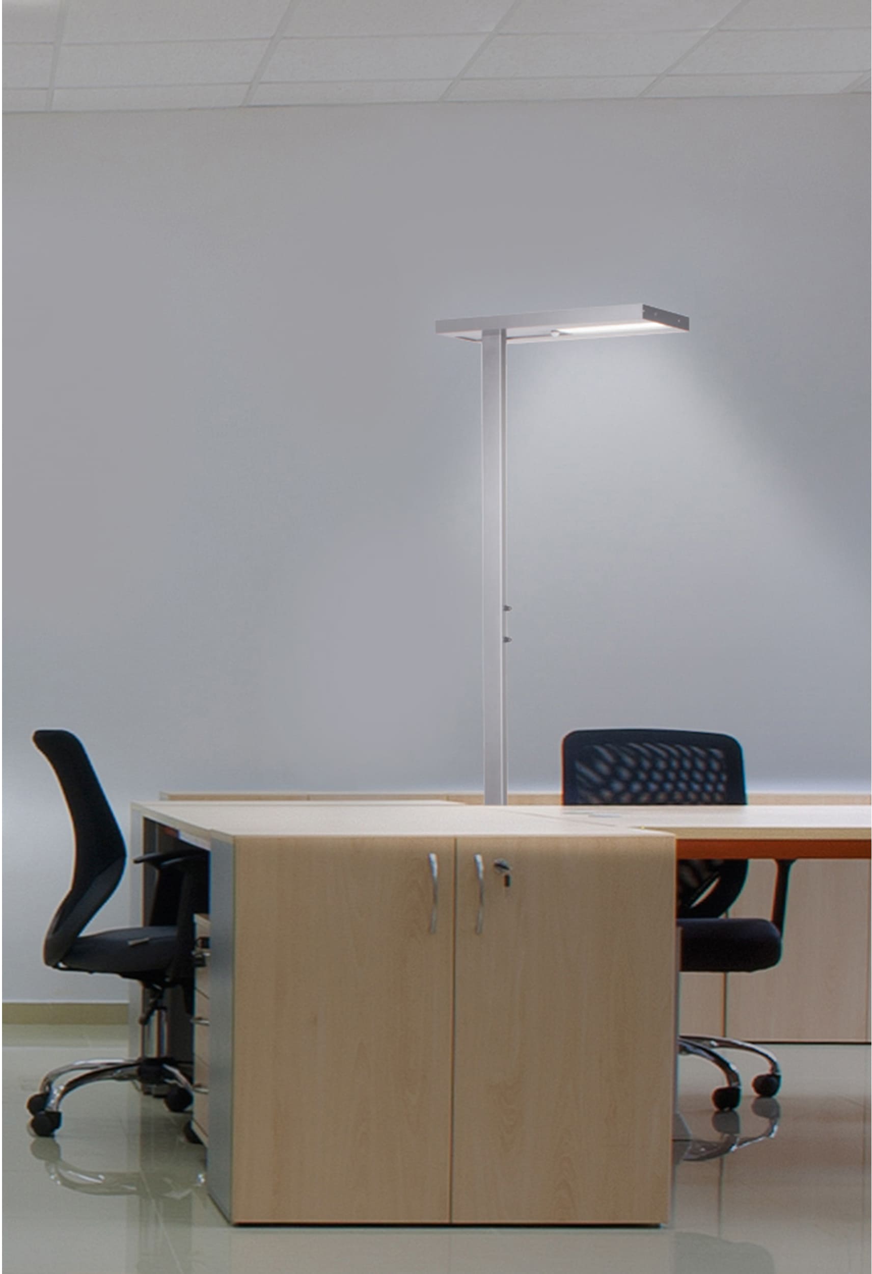 Home Aluguss Stehlampe Office näve BAUR »Bennet«, | flammig-flammig, Arbeitsplatzlampe 1 grau aus