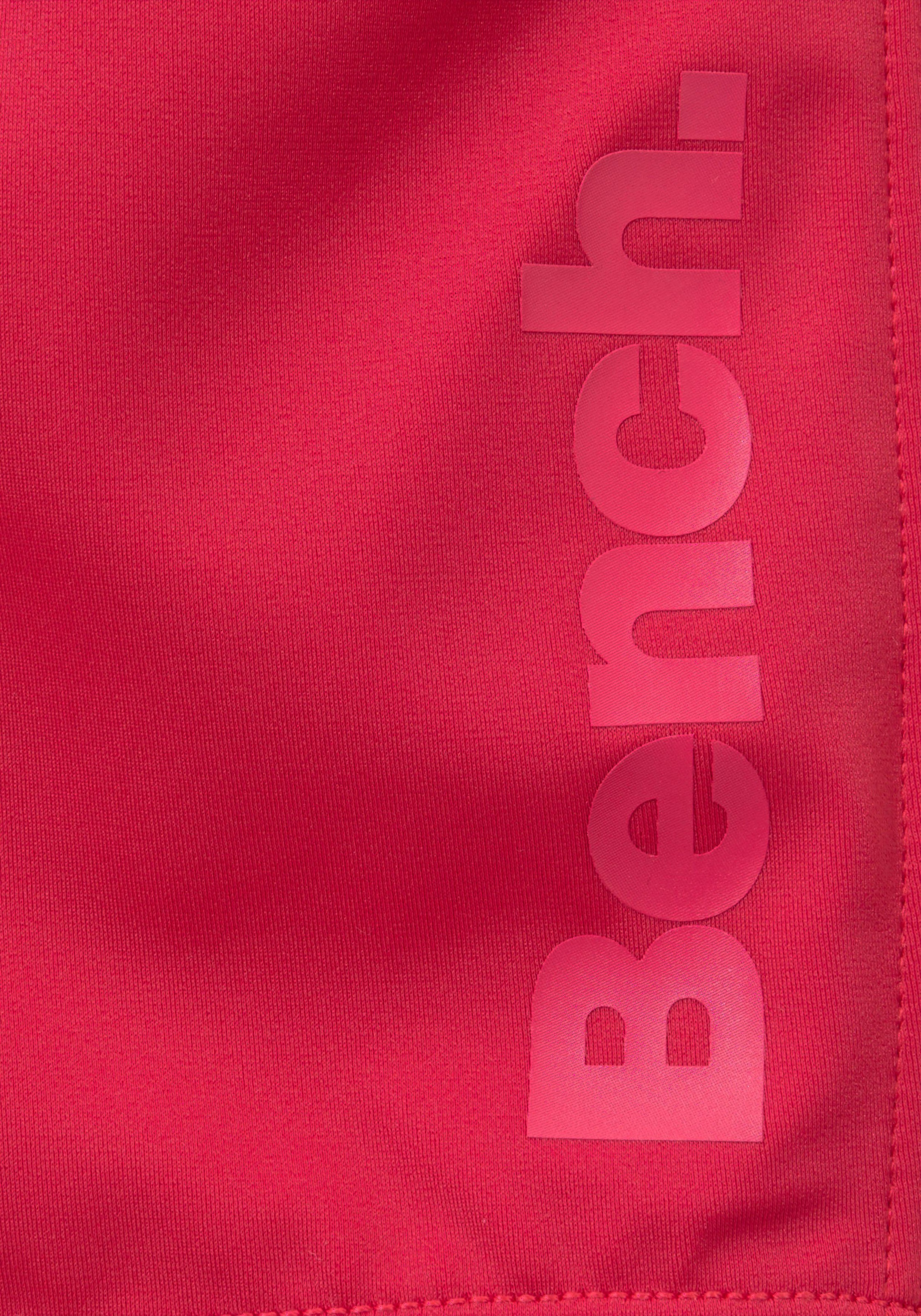 Boxer-Badehose BENCH., Herren, Gr. 4, N-Gr, rot, Polyamid, unifarben, Badehosen, mit seitlichem Logoprint 3